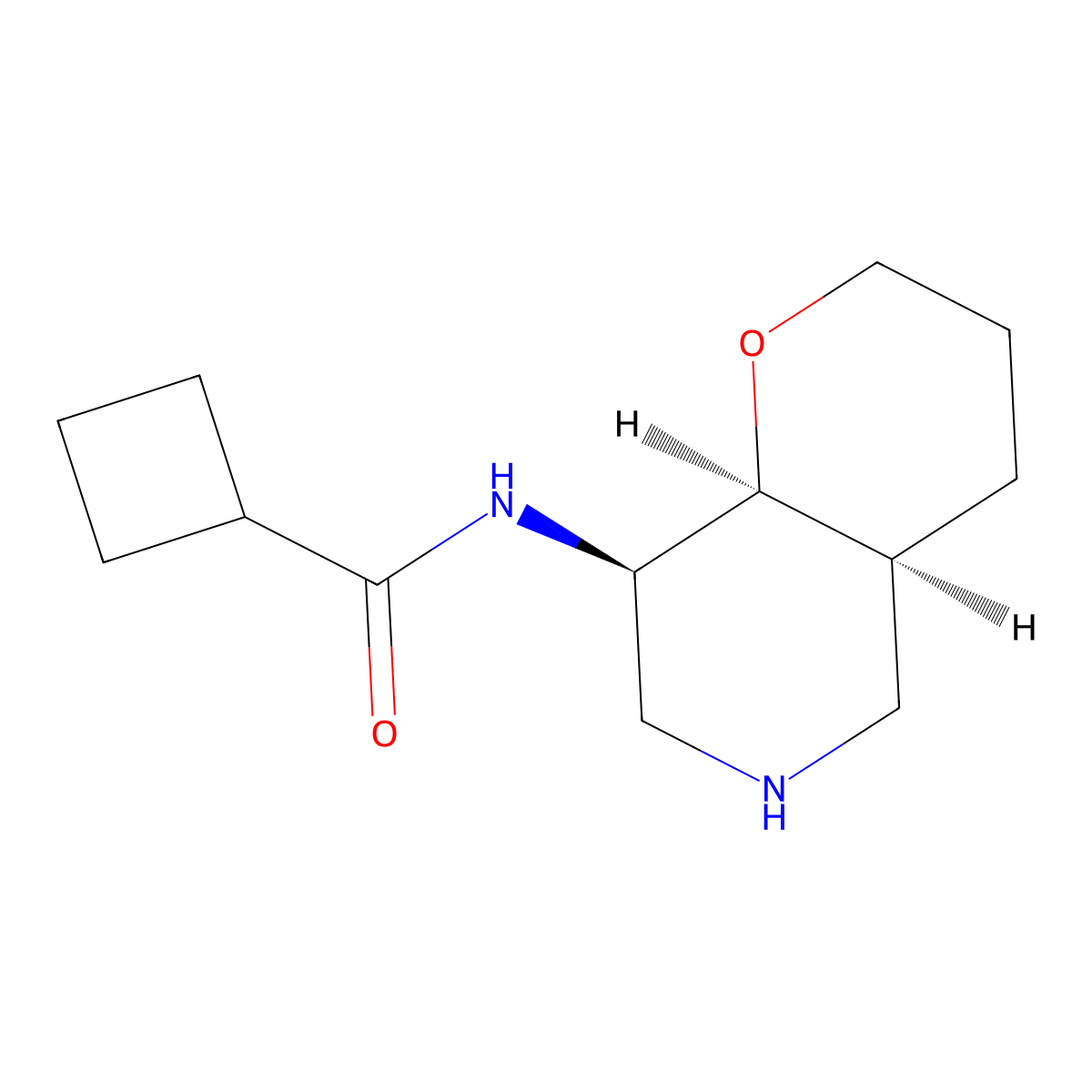 Rel-N-((4As,8R,8As)-Octahydro-2H-Pyrano[3,2-C]Pyridin-8-Yl)Cyclobutanecarboxamide molecular structure, CAS 1422141-17-0