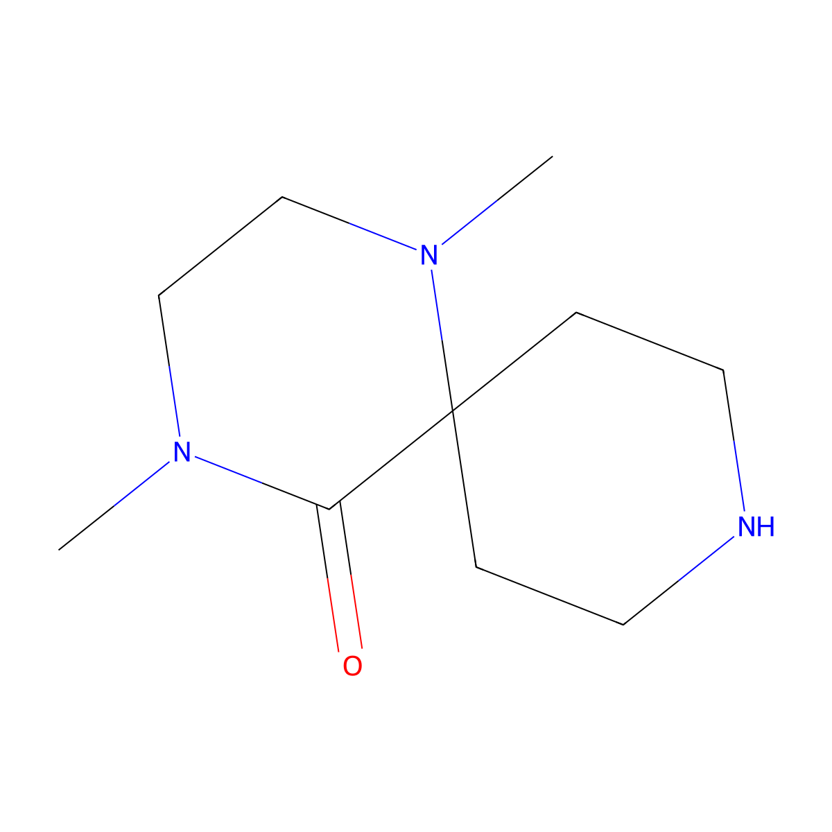 1,4-Dimethyl-1,4,9-triazaspiro[5.5]undecan-5-one molecular structure, CAS 1422141-20-5