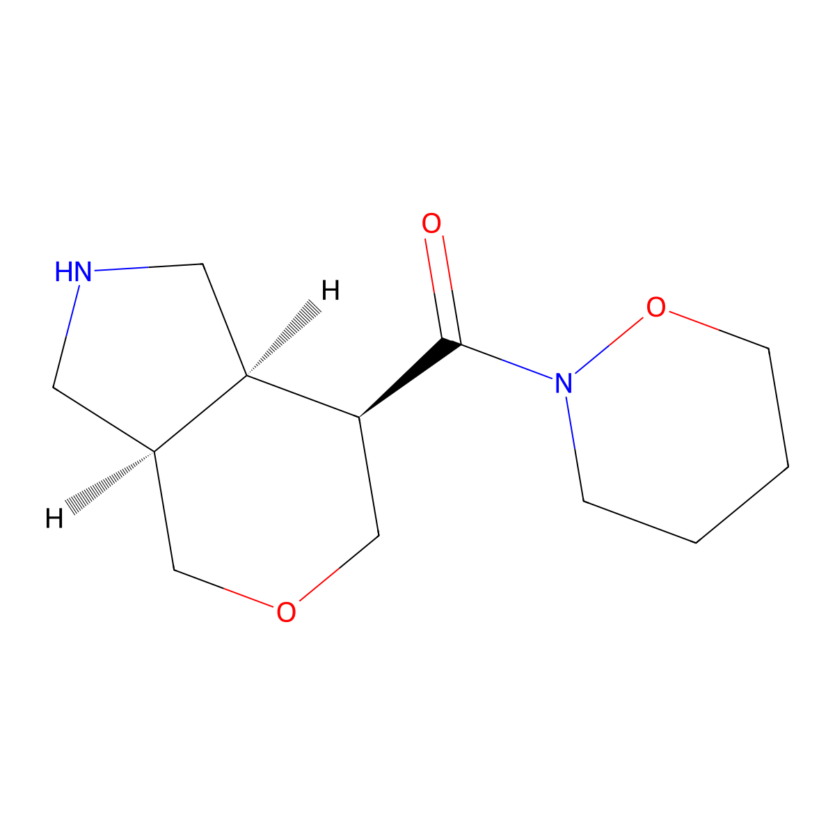 Rel-Morpholino((3Ar,7R,7Ar)-Octahydropyrano[4,3-C]Pyrrol-7-Yl)Methanone molecular structure, CAS 1422141-24-9