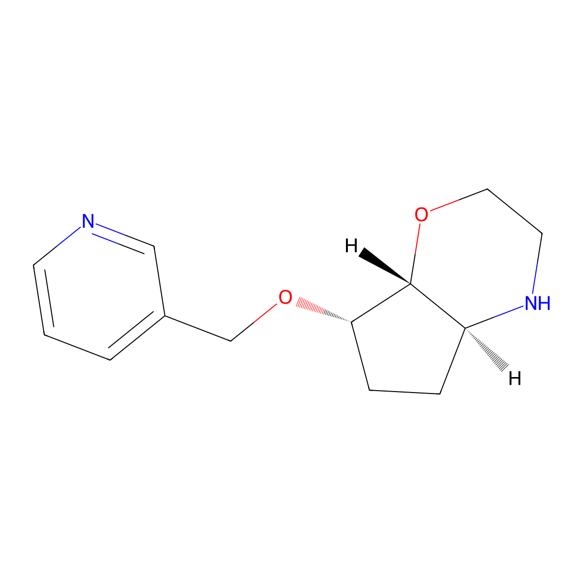 (4aS,7S,7aR)-7-(pyridin-3-ylmethoxy)octahydrocyclopenta[b][1,4]oxazine molecular structure, CAS 1422141-29-4
