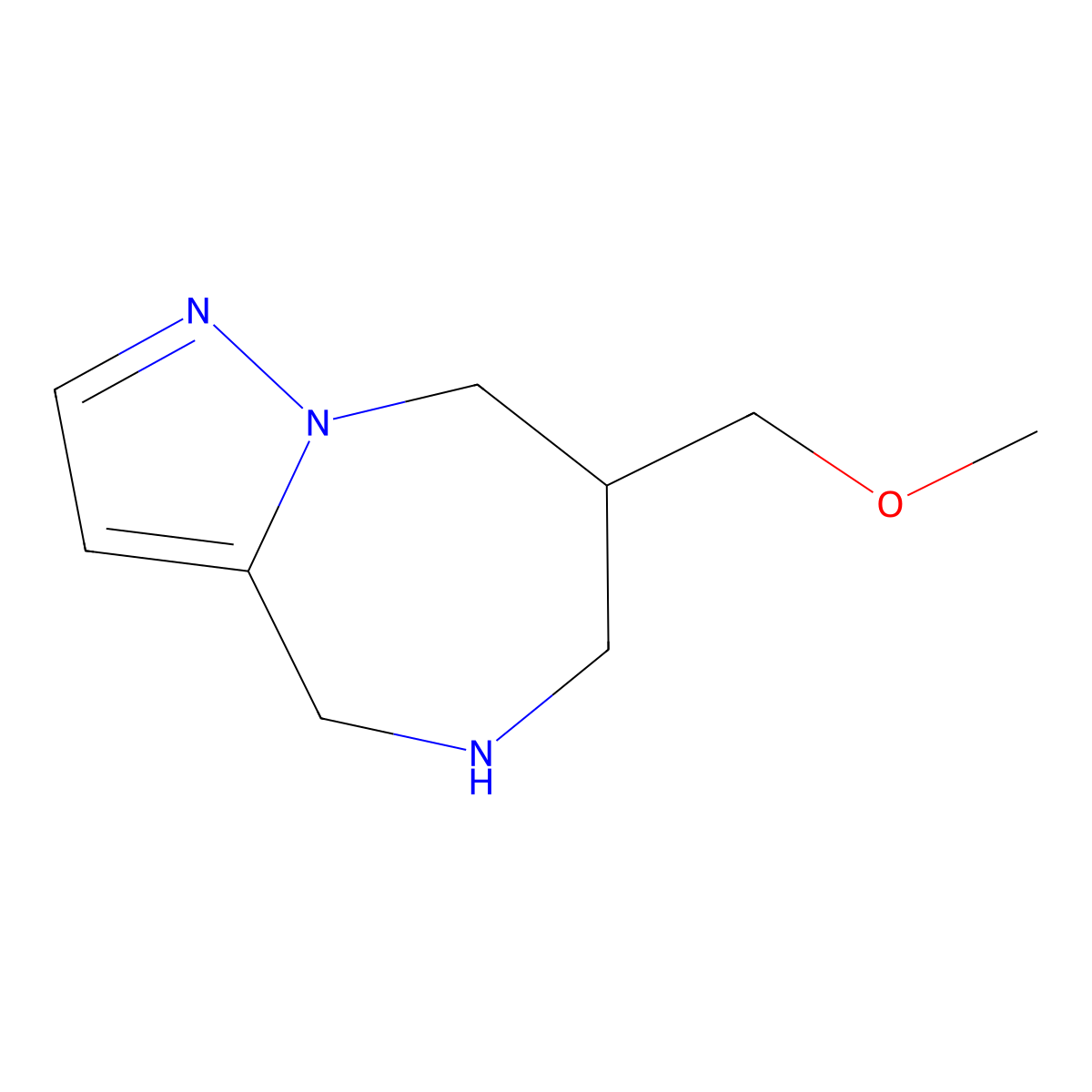 7-(Methoxymethyl)-5,6,7,8-Tetrahydro-4H-Pyrazolo[1,5-A][1,4]Diazepine molecular structure, CAS 1422141-38-5