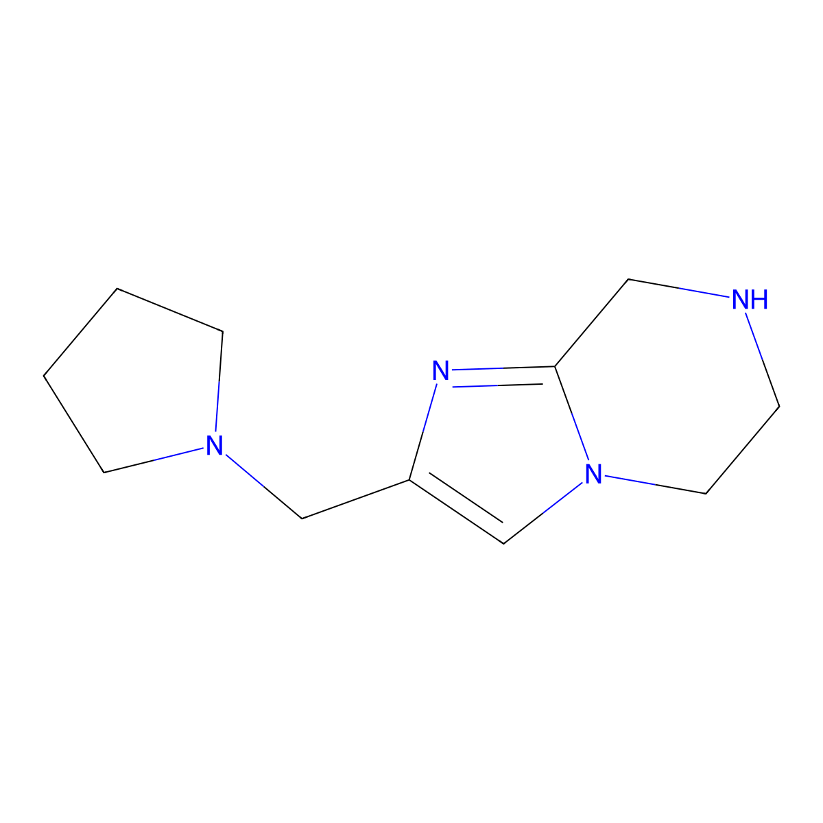 2-(Pyrrolidin-1-ylmethyl)-5,6,7,8-tetrahydroimidazo[1,2-a]pyrazine molecular structure, CAS 1422141-54-5