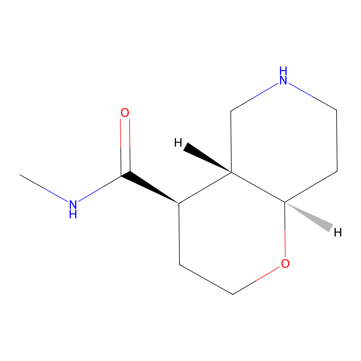 (4R,4aR,8aR)-N-methyloctahydro-2H-pyrano[3,2-c]pyridine-4-carboxamide molecular structure, CAS 1422141-55-6