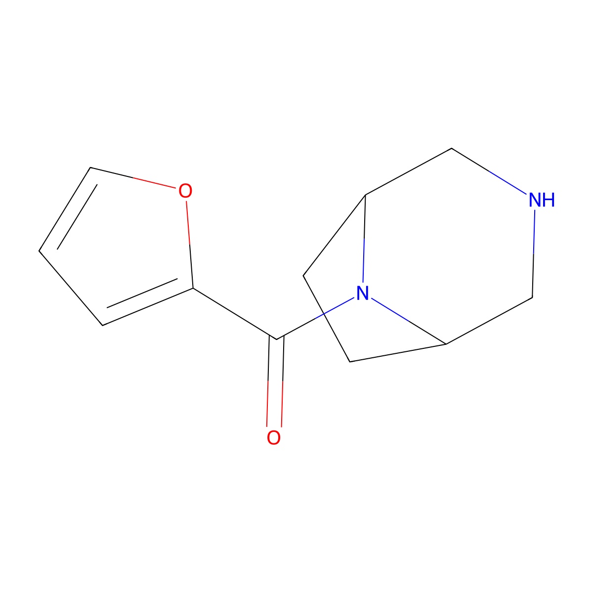 3,8-Diazabicyclo[3.2.1]octan-8-yl(furan-2-yl)methanone molecular structure, CAS 1422141-58-9
