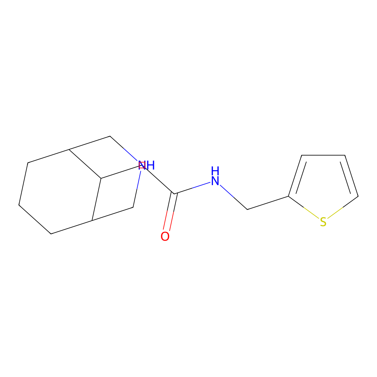 2-(3-azabicyclo[3.3.1]nonan-9-yl)-N-(thiophen-2-ylmethyl)acetamide molecular structure, CAS 1422141-79-4