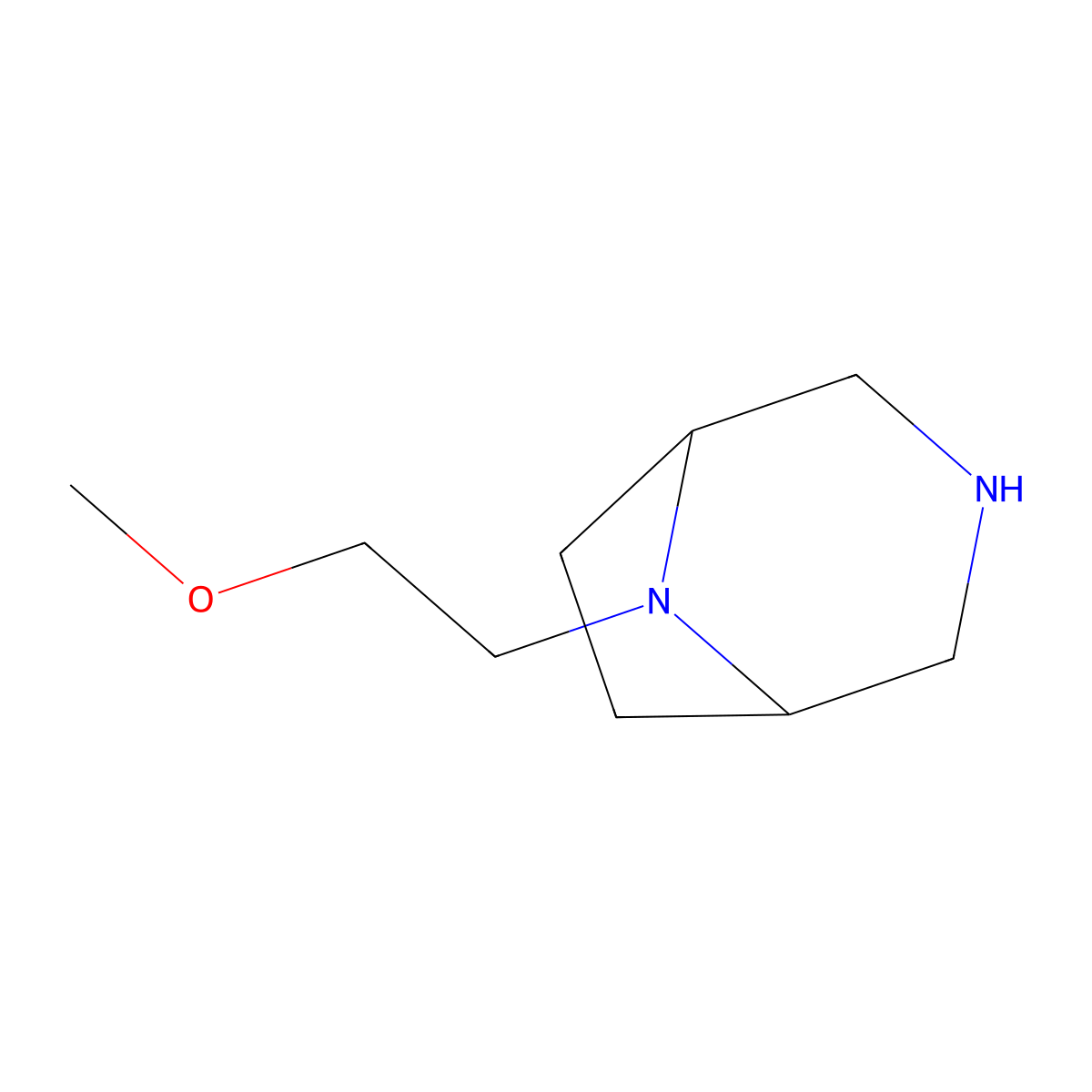 8-(2-Methoxyethyl)-3,8-diazabicyclo[3.2.1]octane molecular structure, CAS 1422141-84-1