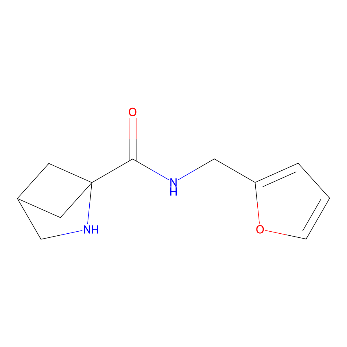 N-(Furan-2-ylmethyl)-2-azabicyclo[2.1.1]hexane-1-carboxamide molecular structure, CAS 1422141-97-6