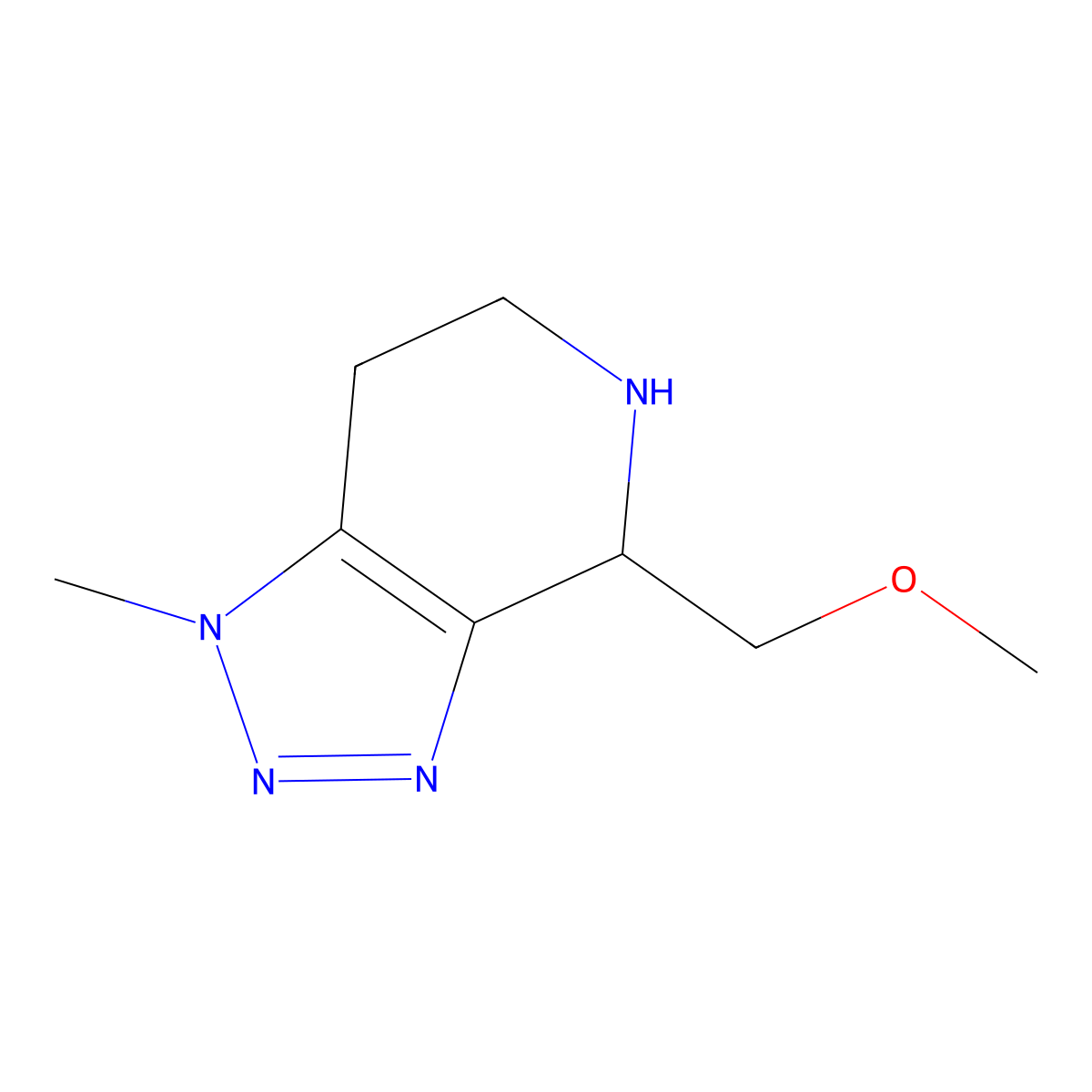 4-(Methoxymethyl)-1-methyl-4,5,6,7-tetrahydro-1H-[1,2,3]triazolo[4,5-c]pyridine molecular structure, CAS 1422142-00-4