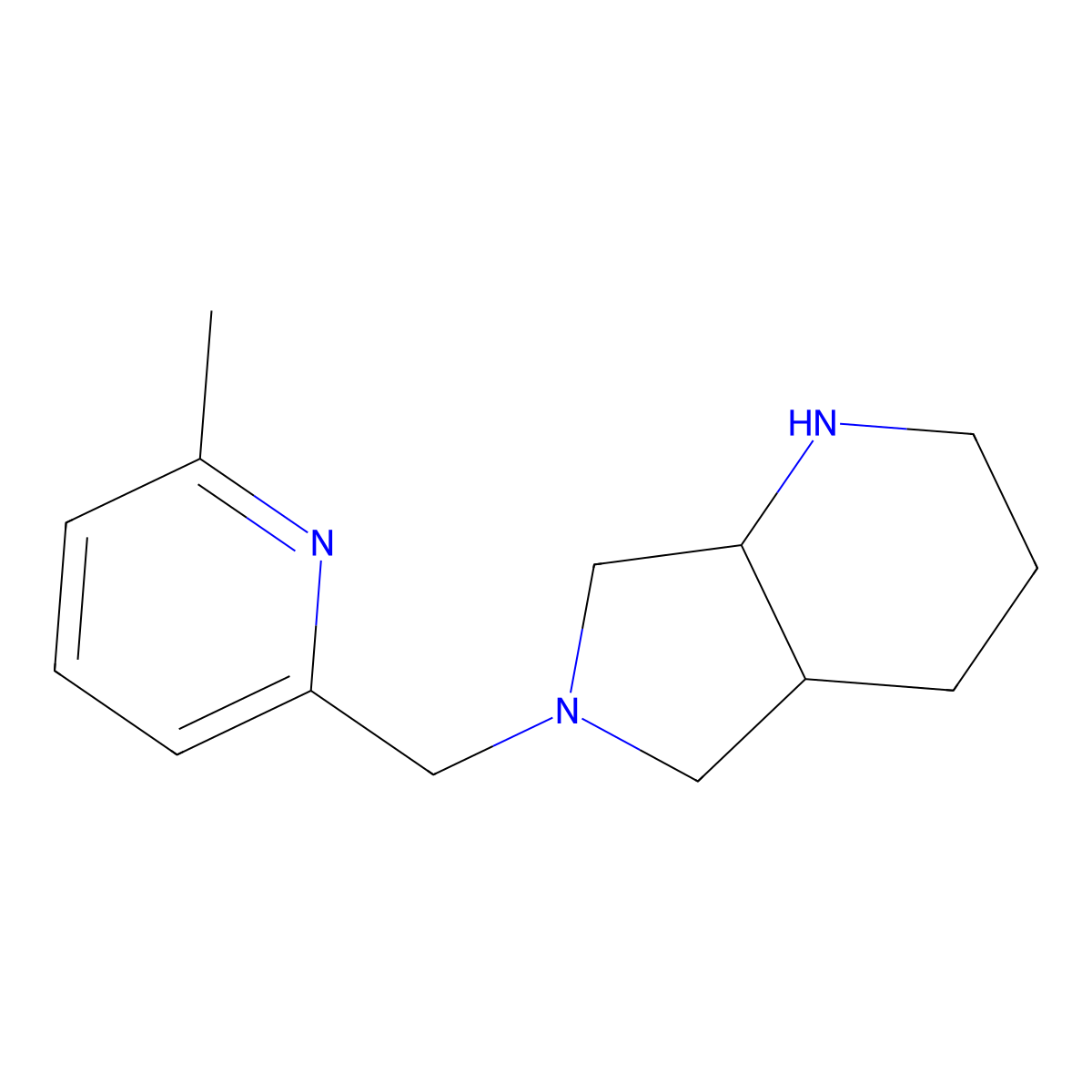 rel-(4aR,7aR)-6-((6-methylpyridin-2-yl)methyl)octahydro-1H-pyrrolo[3,4-b]pyridine molecular structure, CAS 1422142-10-6