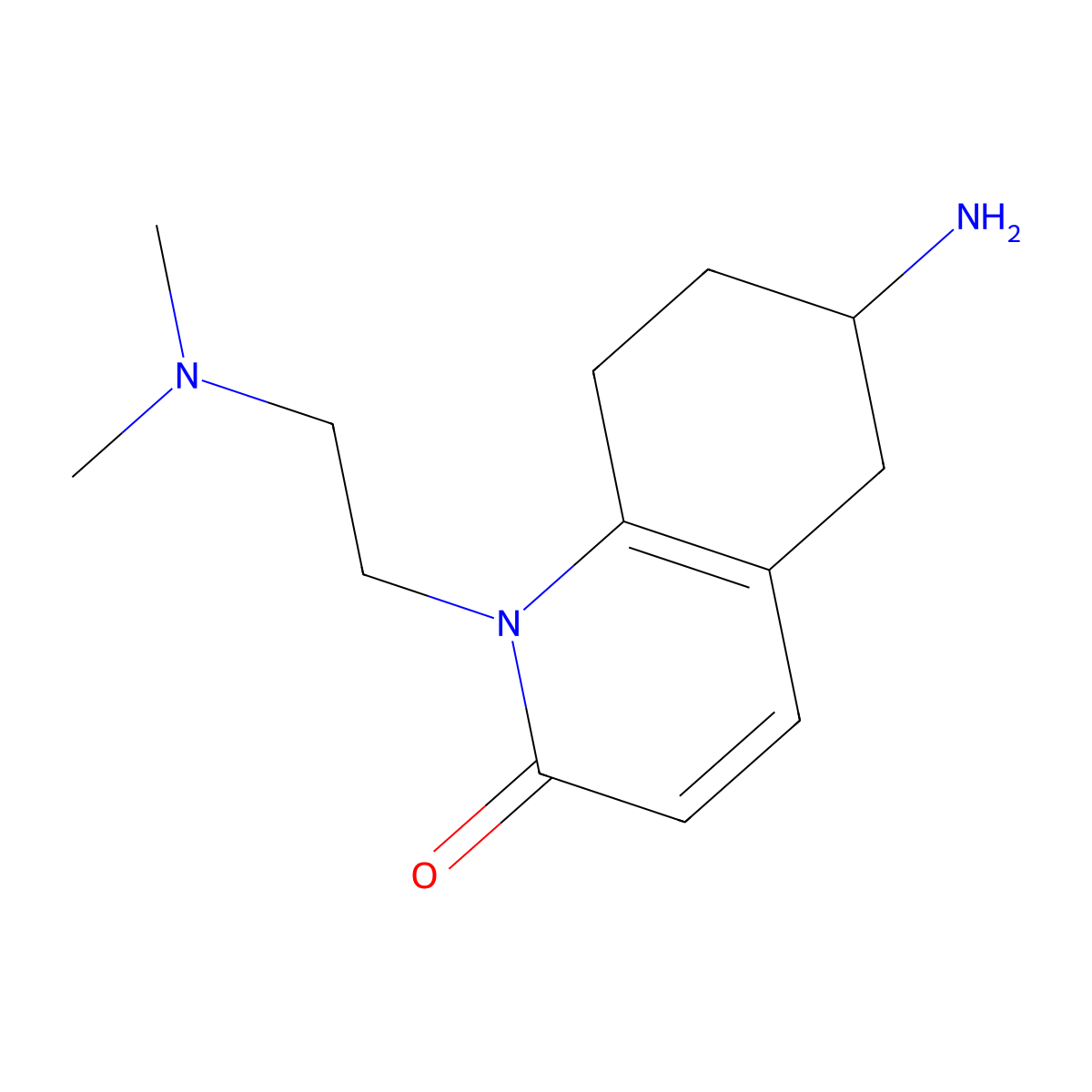 6-Amino-1-(2-(dimethylamino)ethyl)-5,6,7,8-tetrahydroquinolin-2(1H)-one molecular structure, CAS 1422142-17-3