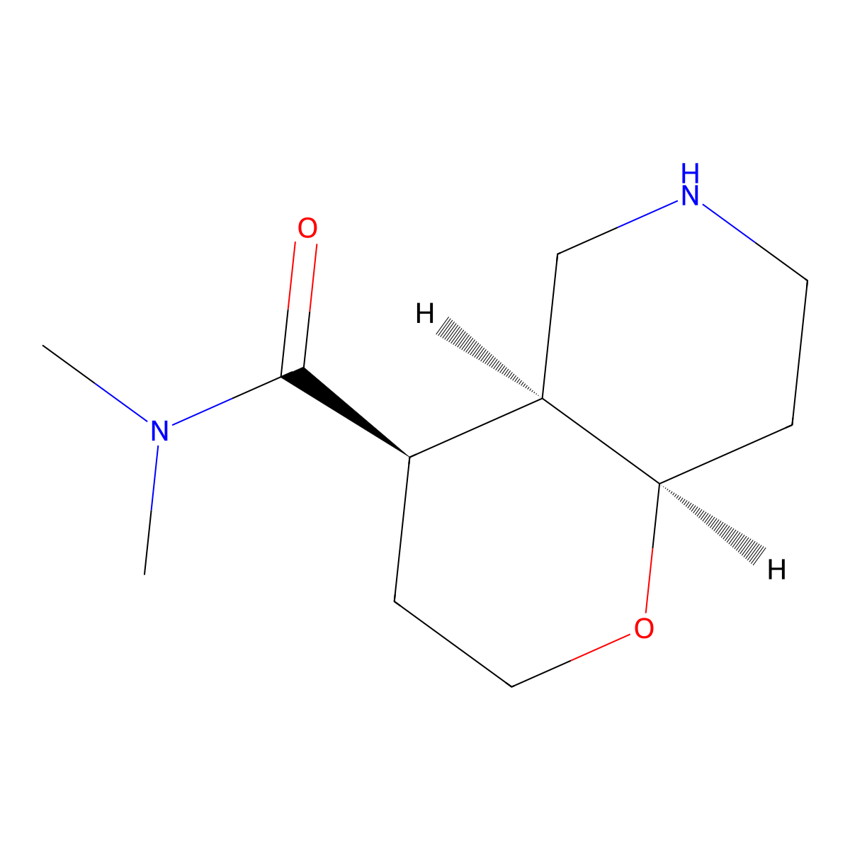 (4R,4aS,8aR)-N,N-dimethyloctahydro-2H-pyrano[3,2-c]pyridine-4-carboxamide molecular structure, CAS 1422142-27-5