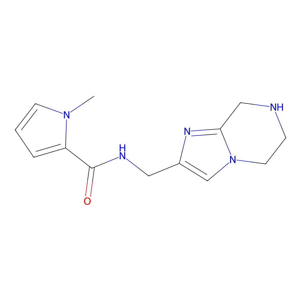 1-Methyl-N-((5,6,7,8-tetrahydroimidazo[1,2-a]pyrazin-2-yl)methyl)-1H-pyrrole-2-carboxamide molecular structure, CAS 1422142-29-7
