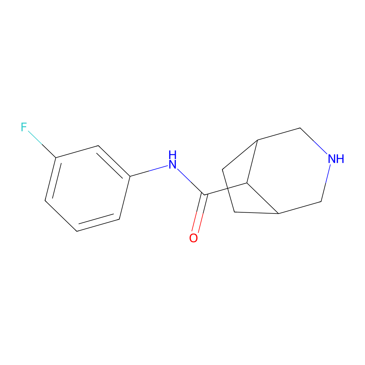 N-(3-Fluorophenyl)-3-azabicyclo[3.2.1]octane-8-carboxamide molecular structure, CAS 1422142-50-4