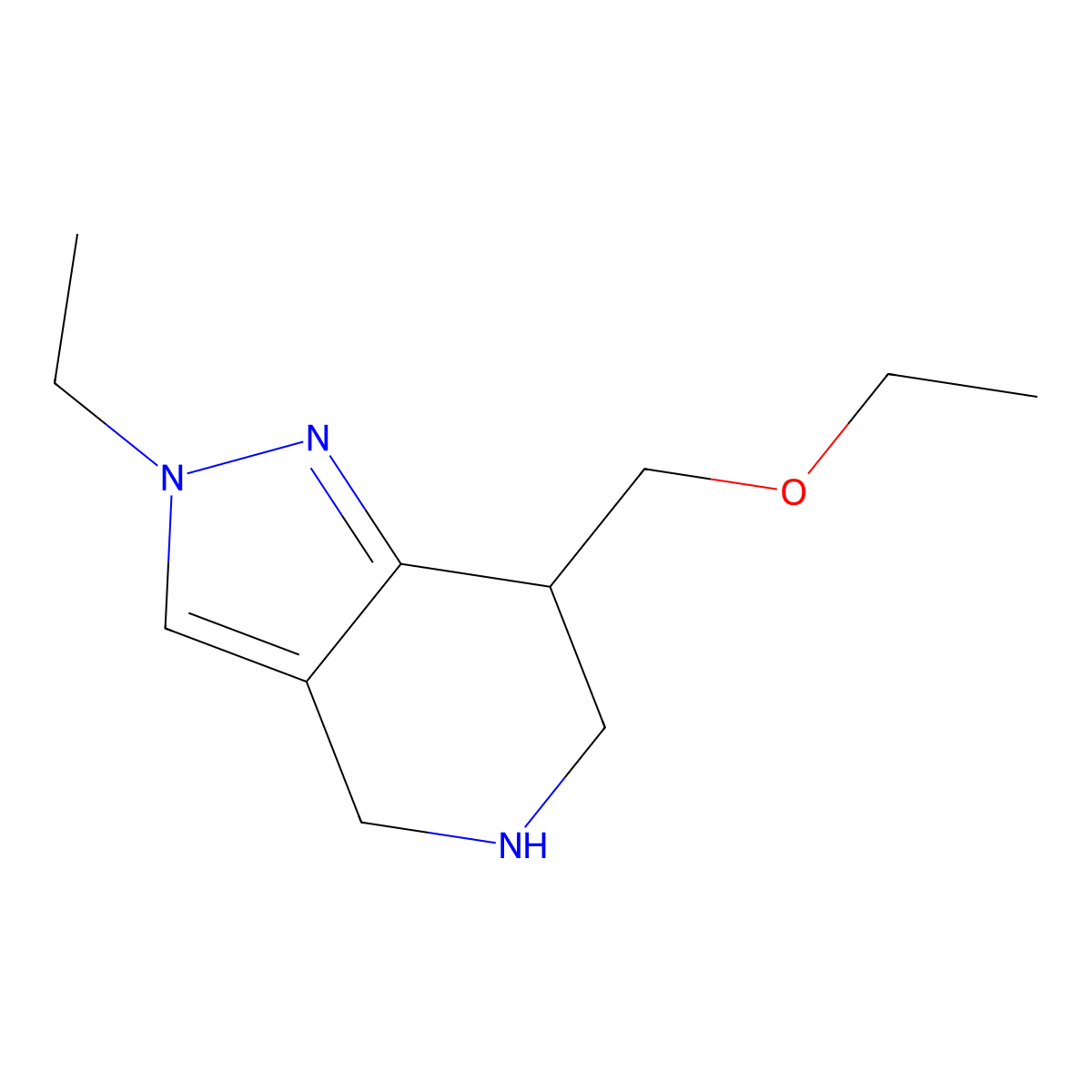 7-(Ethoxymethyl)-2-ethyl-4,5,6,7-tetrahydro-2H-pyrazolo[4,3-c]pyridine molecular structure, CAS 1422142-56-0
