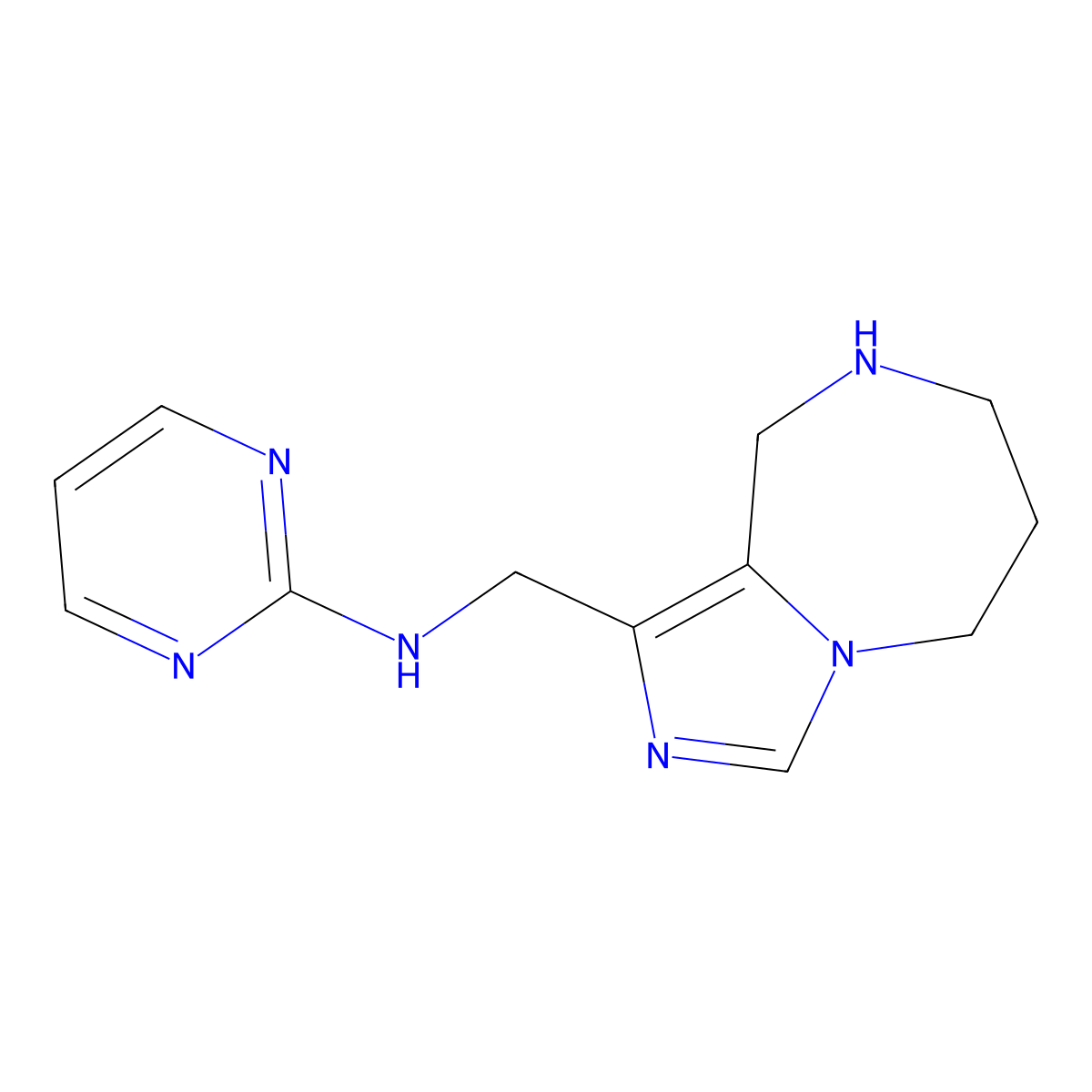 N-((6,7,8,9-Tetrahydro-5H-Imidazo[1,5-A][1,4]Diazepin-1-Yl)Methyl)Pyrimidin-2-Amine molecular structure, CAS 1422142-73-1