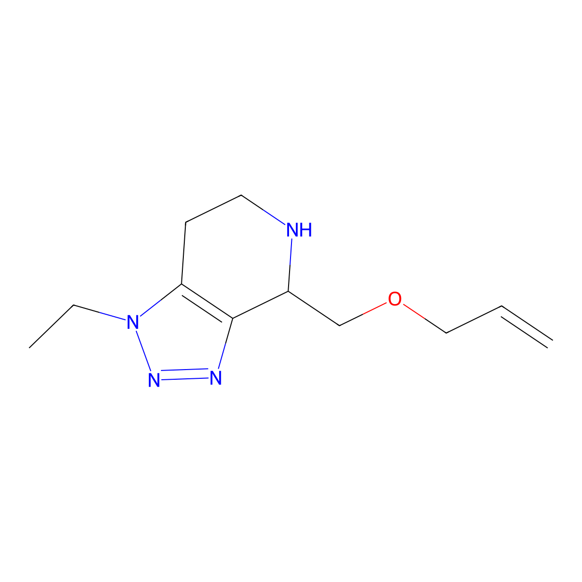 4-((Allyloxy)methyl)-1-ethyl-4,5,6,7-tetrahydro-1H-[1,2,3]triazolo[4,5-c]pyridine molecular structure, CAS 1422142-76-4