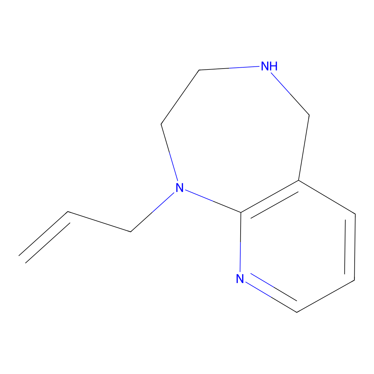 1-allyl-2,3,4,5-tetrahydro-1H-pyrido[2,3-e][1,4]diazepine molecular structure, CAS 1422142-91-3