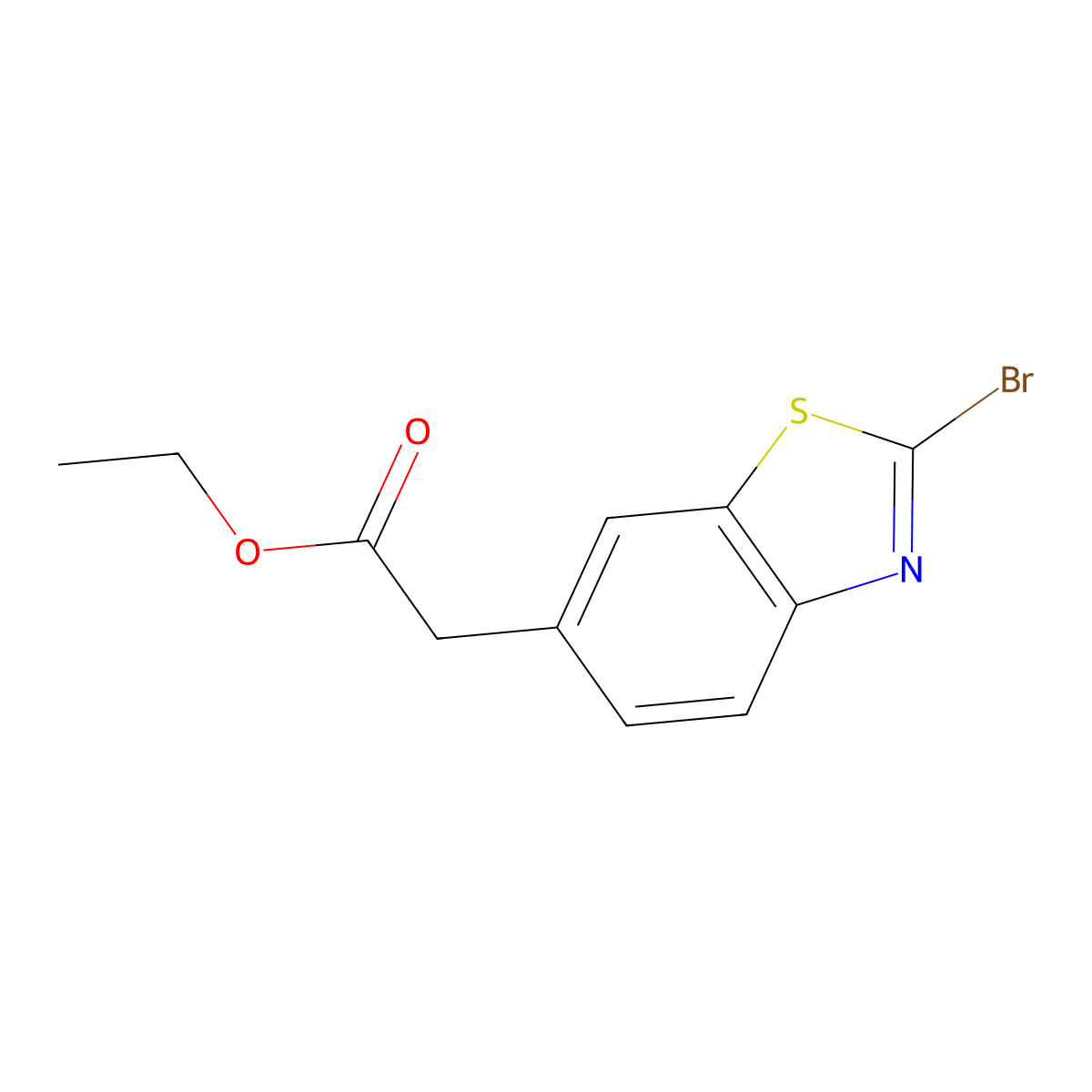 Ethyl 2-(2-bromobenzo[d]thiazol-6-yl)acetate molecular structure, CAS 1422170-05-5