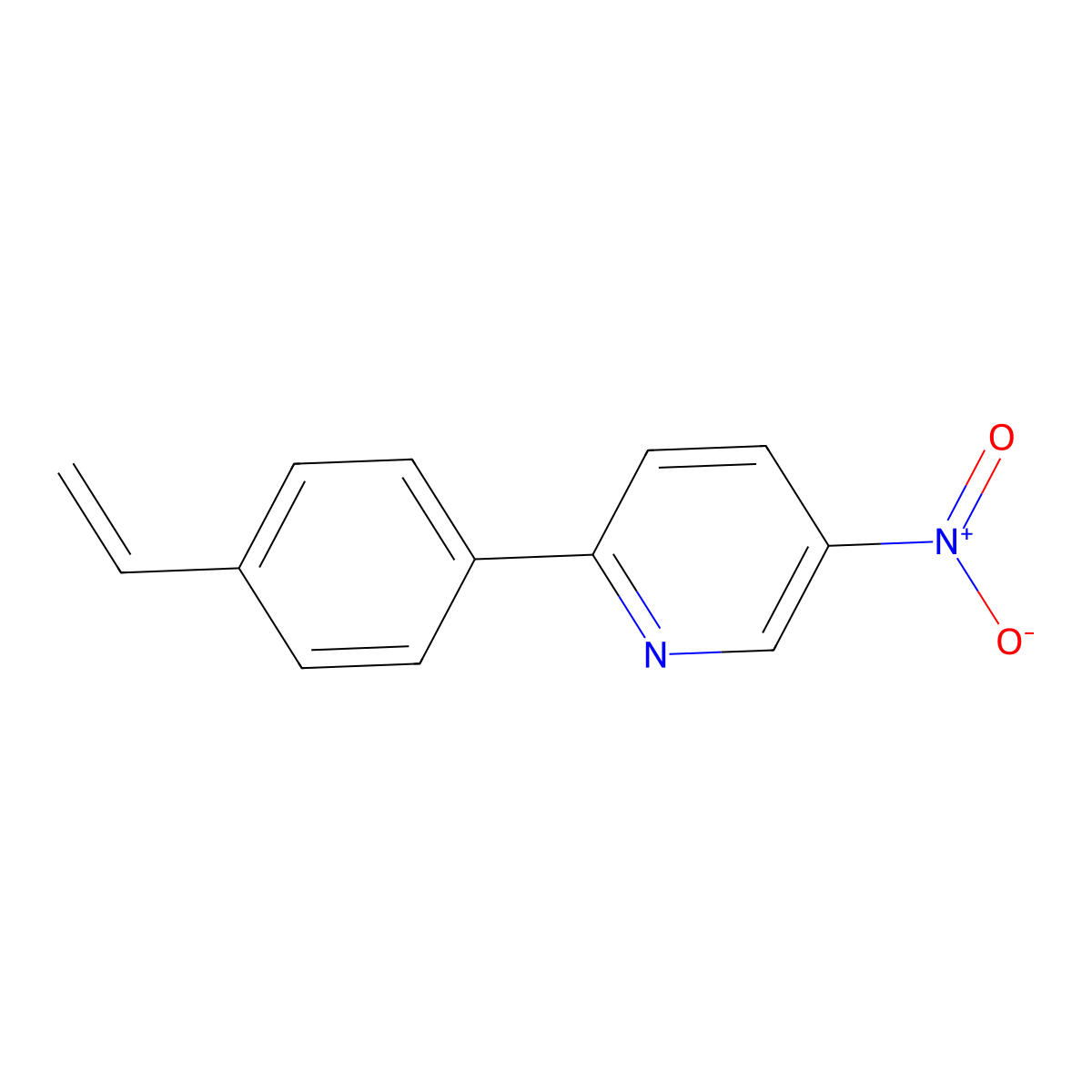 5-Nitro-2-(4-vinylphenyl)pyridine molecular structure, CAS 1422173-02-1