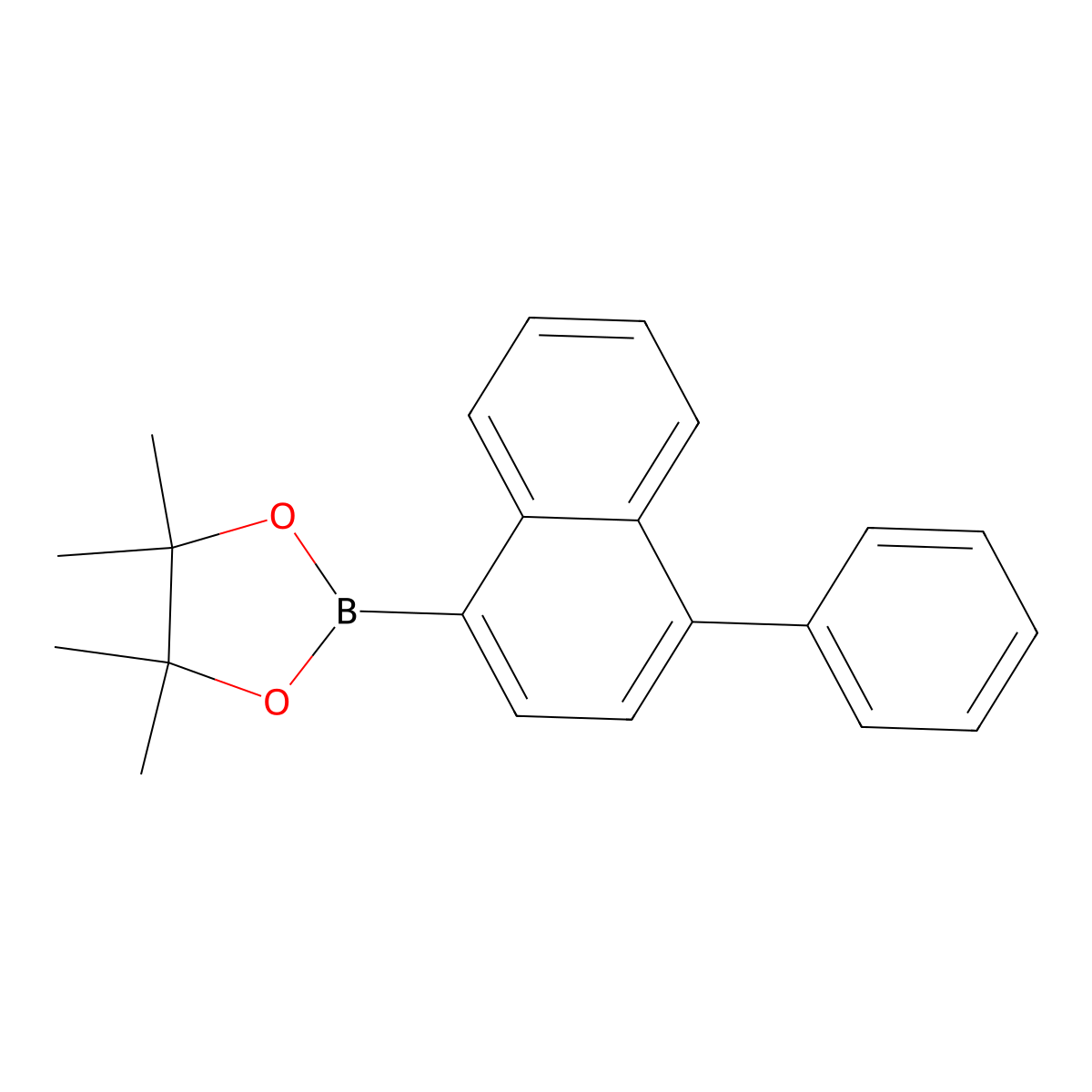 4,4,5,5-Tetramethyl-2-(4-phenylnaphthalen-1-yl)-1,3,2-dioxaborolane molecular structure, CAS 1422181-38-1