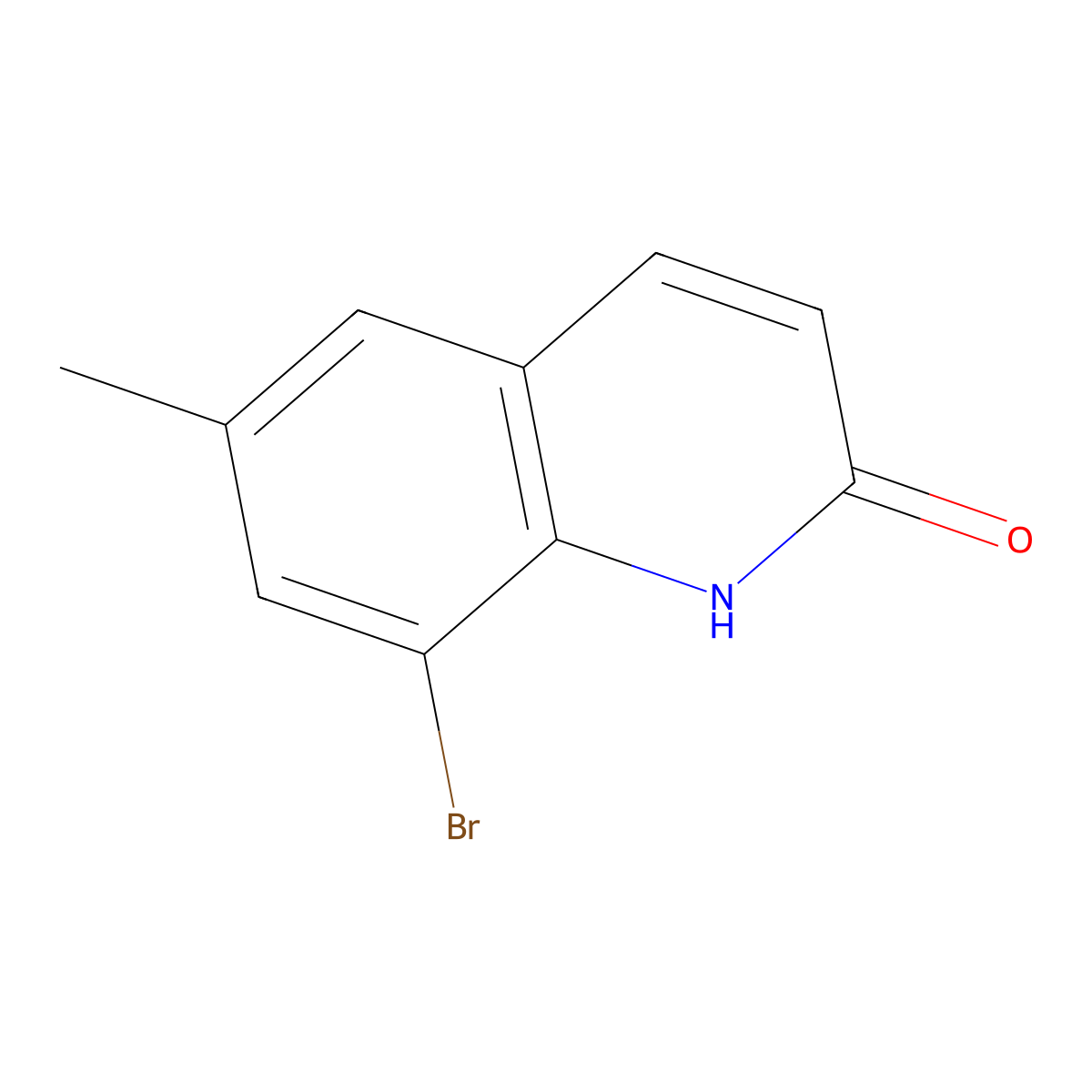 2(1H)-Quinolinone, 8-bromo-6-methyl- molecular structure, CAS 142219-59-8