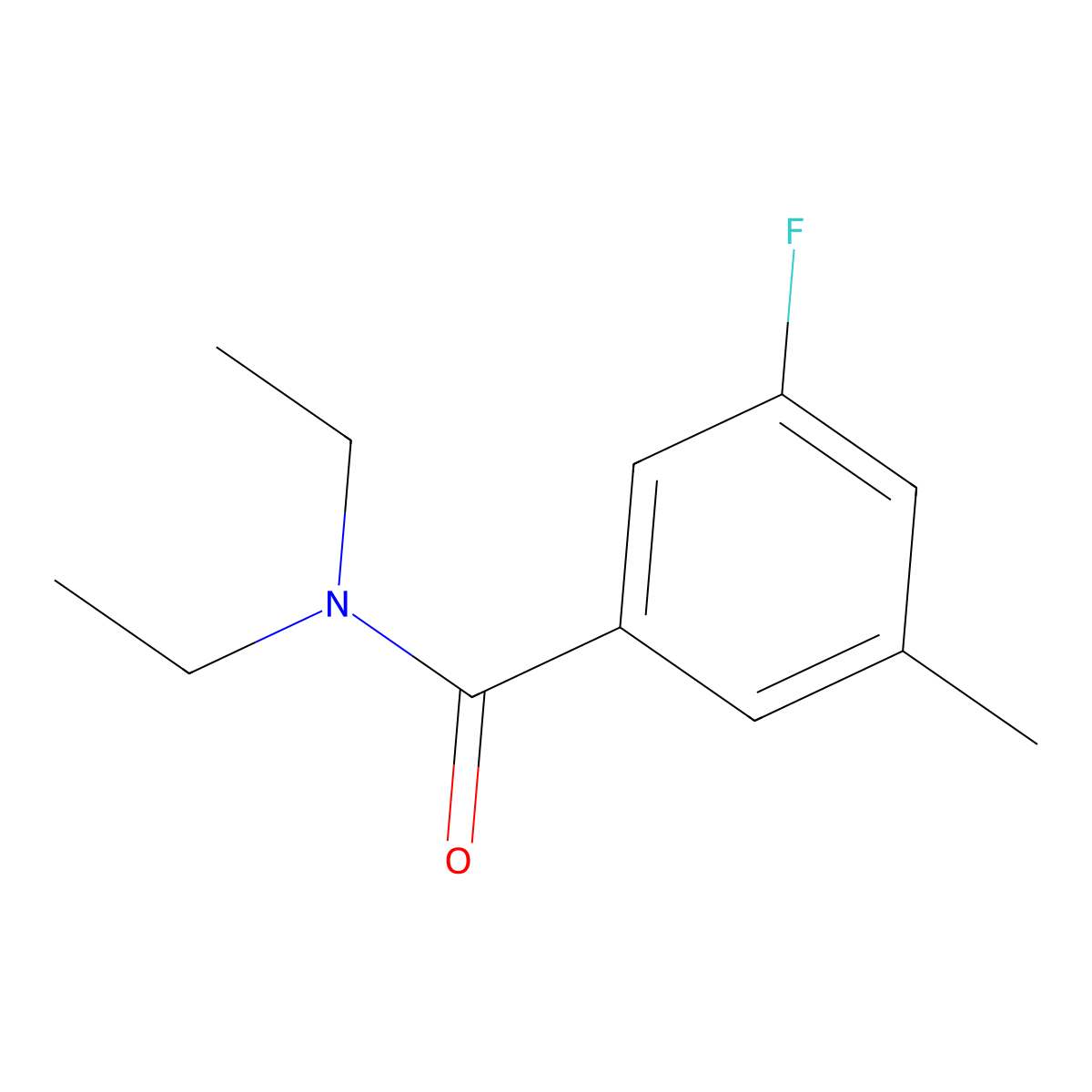 N,N-diethyl-3-fluoro-5-methylbenzamide molecular structure, CAS 1422199-42-5