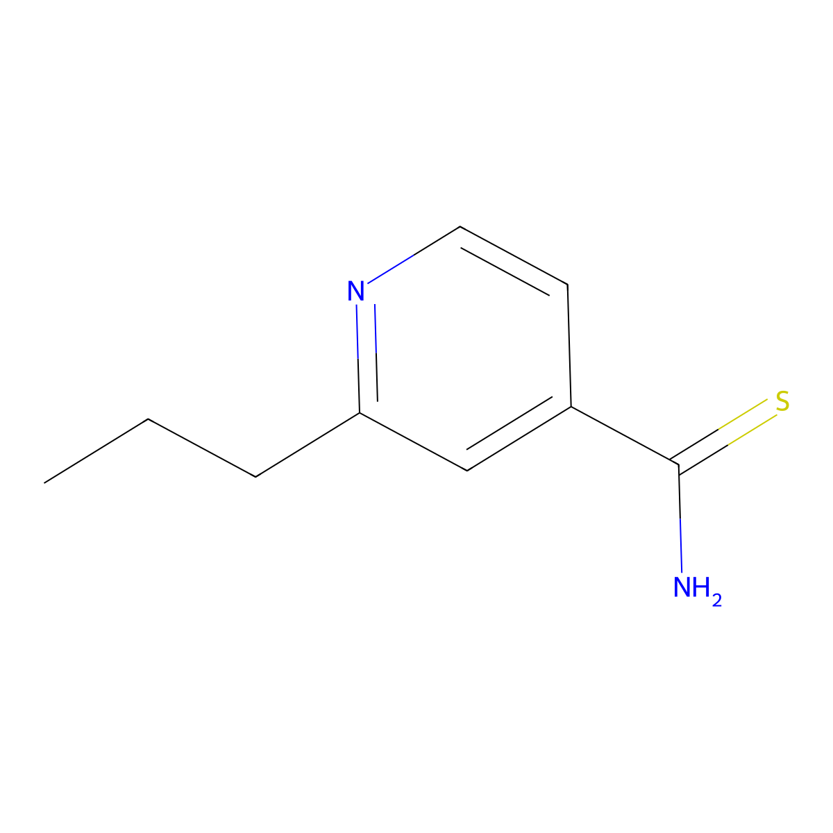 Prothionamide molecular structure, CAS 14222-60-7