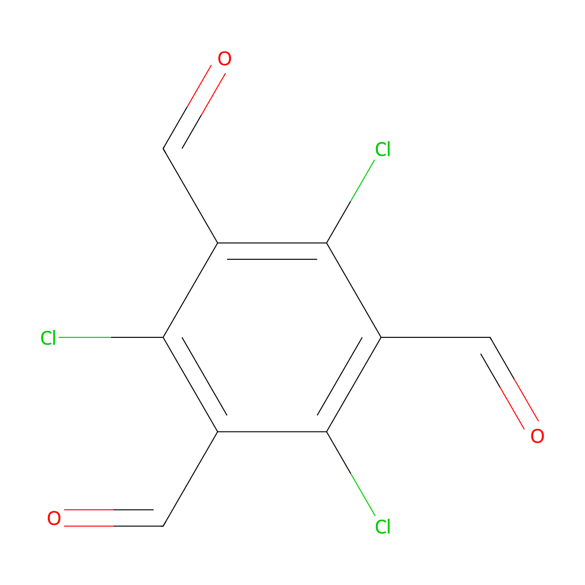 2,4,6-Trichlorobenzene-1,3,5-tricarbaldehyde molecular structure, CAS 14222-98-1