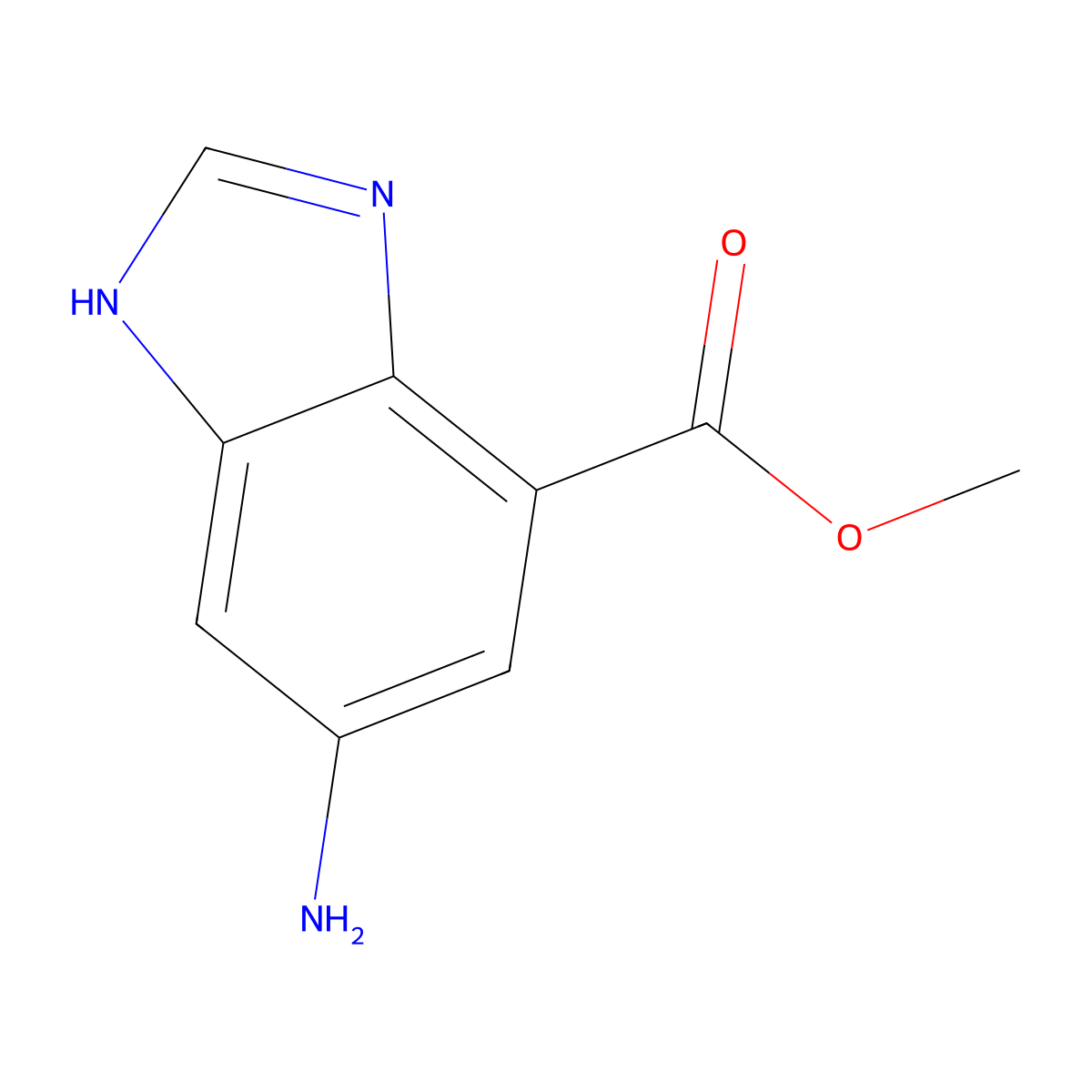 Methyl 6-amino-1H-benzo[d]imidazole-4-carboxylate molecular structure, CAS 1422205-93-3