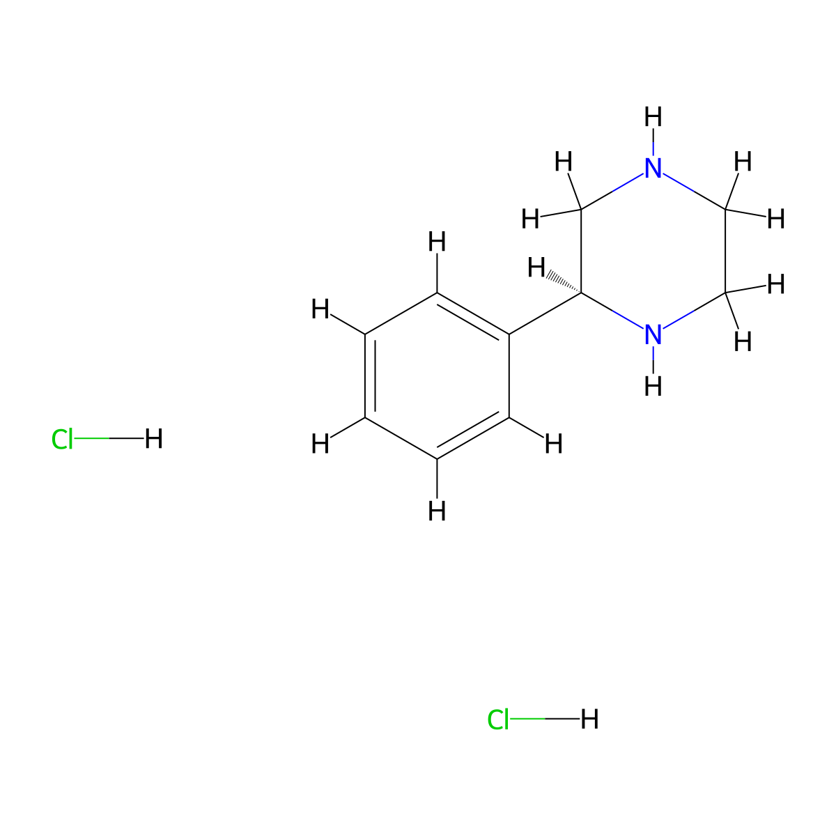 (2S)-2-phenylpiperazine dihydrochloride molecular structure, CAS 1422207-28-0