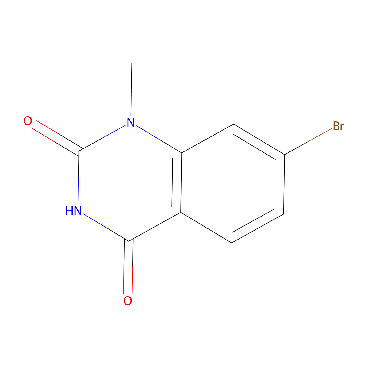 7-Bromo-1-methyl-quinazoline-2,4-dione molecular structure, CAS 1422209-78-6