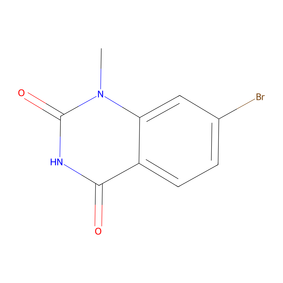 7-Bromo-1-methyl-quinazoline-2,4-dione molecular structure, CAS 1422209-78-6