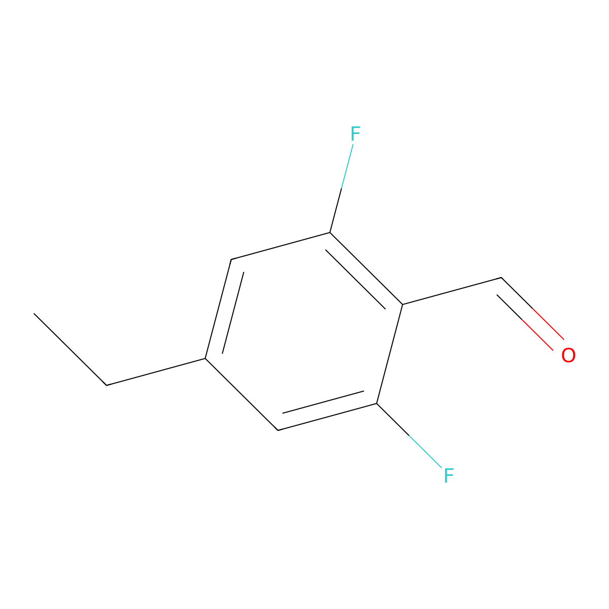 4-Ethyl-2,6-difluorobenzaldehyde molecular structure, CAS 1422257-04-2