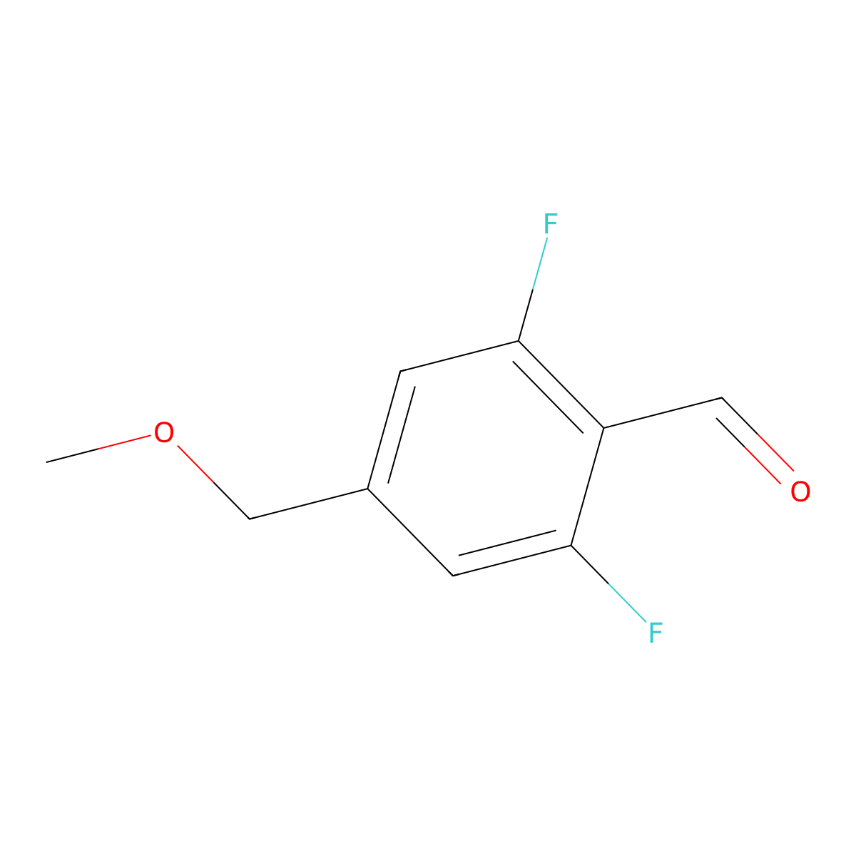 2,6-Difluoro-4-(methoxymethyl)benzaldehyde molecular structure, CAS 1422257-09-7