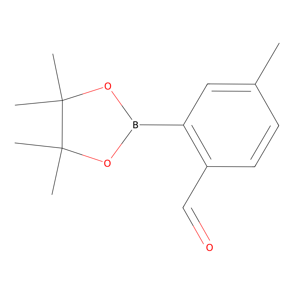 2-Formyl-5-methylphenylboronic acid pinacol ester molecular structure, CAS 1422268-43-6