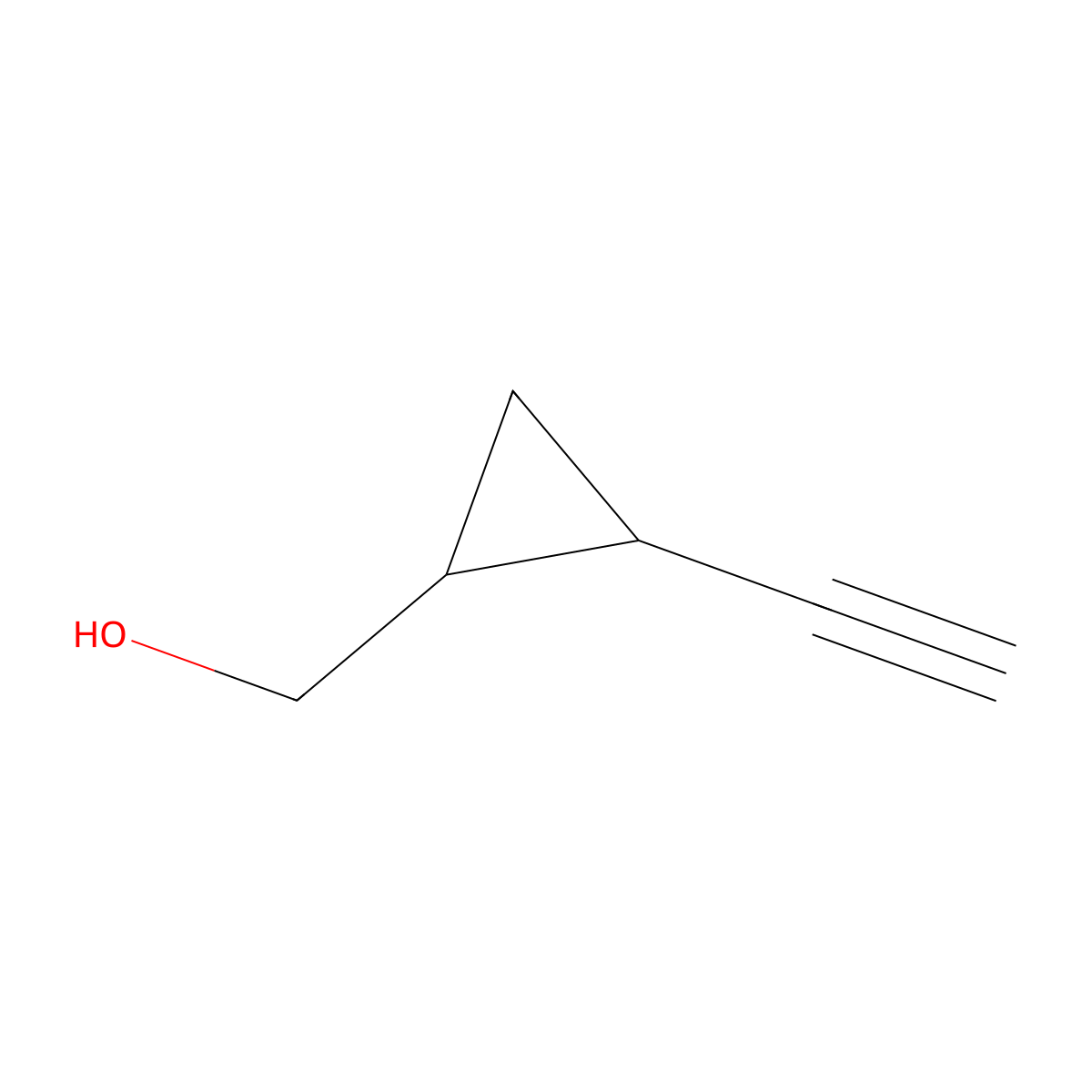 rac-((1R,2S)-2-ethynylcyclopropyl)methanol molecular structure, CAS 1422273-86-6