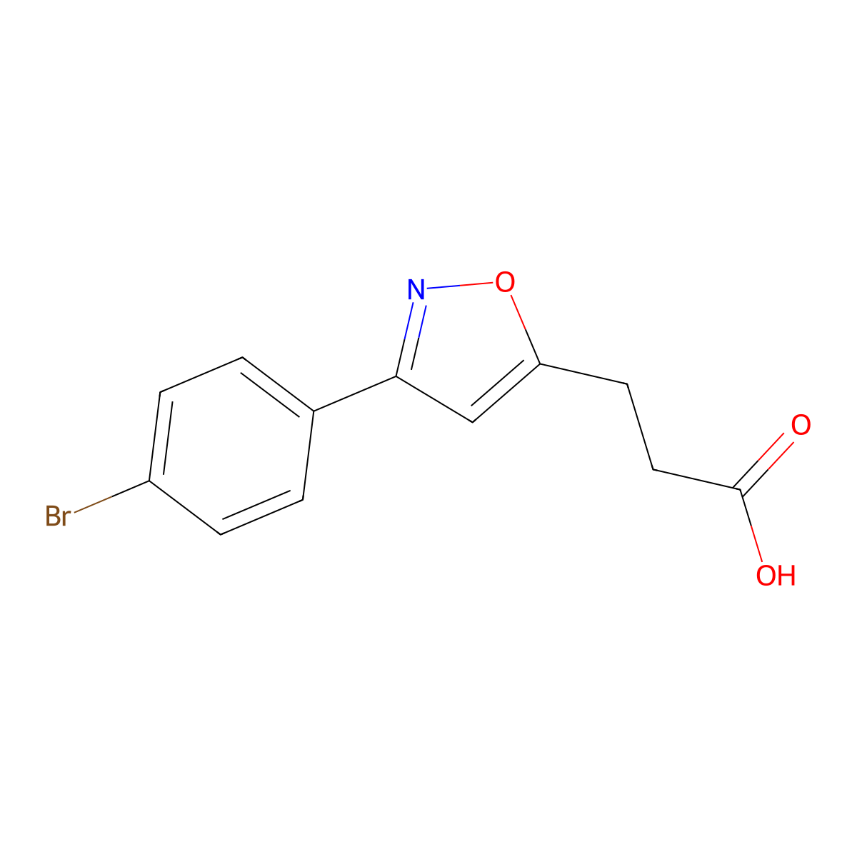 3-(3-(4-Bromophenyl)isoxazol-5-yl)propanoic acid molecular structure, CAS 1422283-25-7