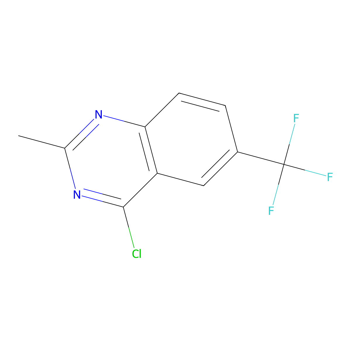 4-Chloro-2-methyl-6-(trifluoromethyl)quinazoline molecular structure, CAS 1422284-63-6