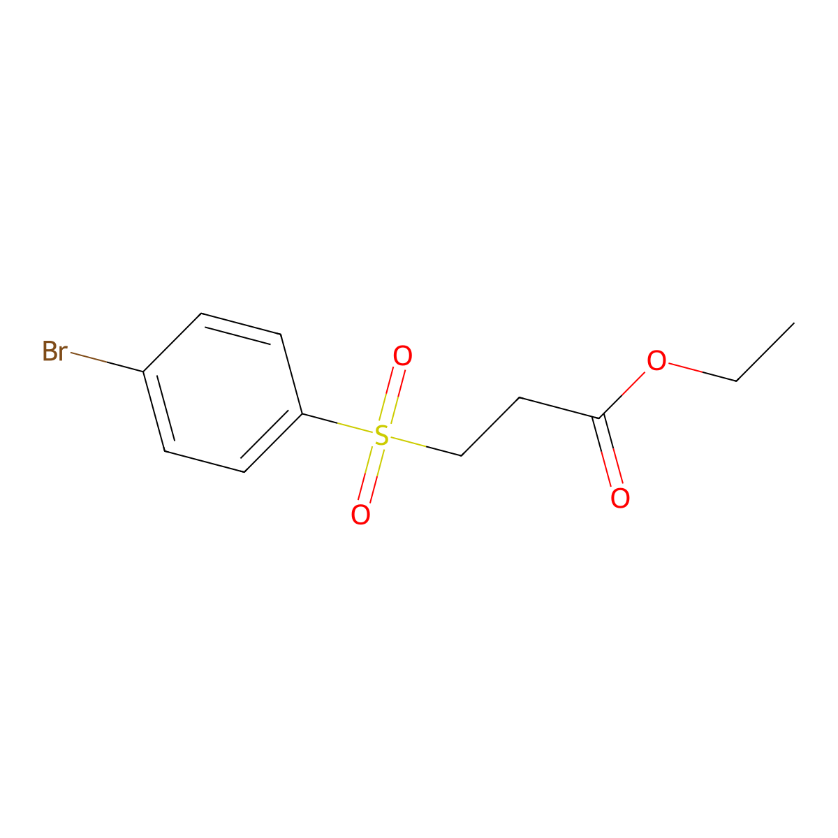 Ethyl 3-[(4-bromophenyl)sulfonyl]propanoate molecular structure, CAS 14223-25-7