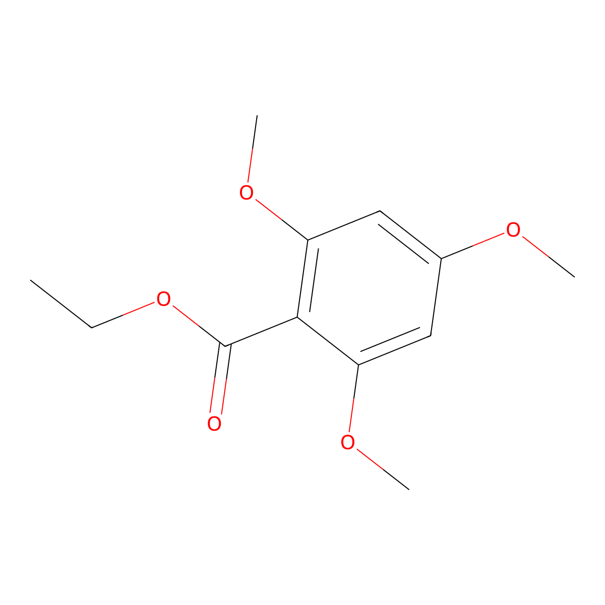 Ethyl 2,4,6-trimethoxybenzoate molecular structure, CAS 142232-19-7