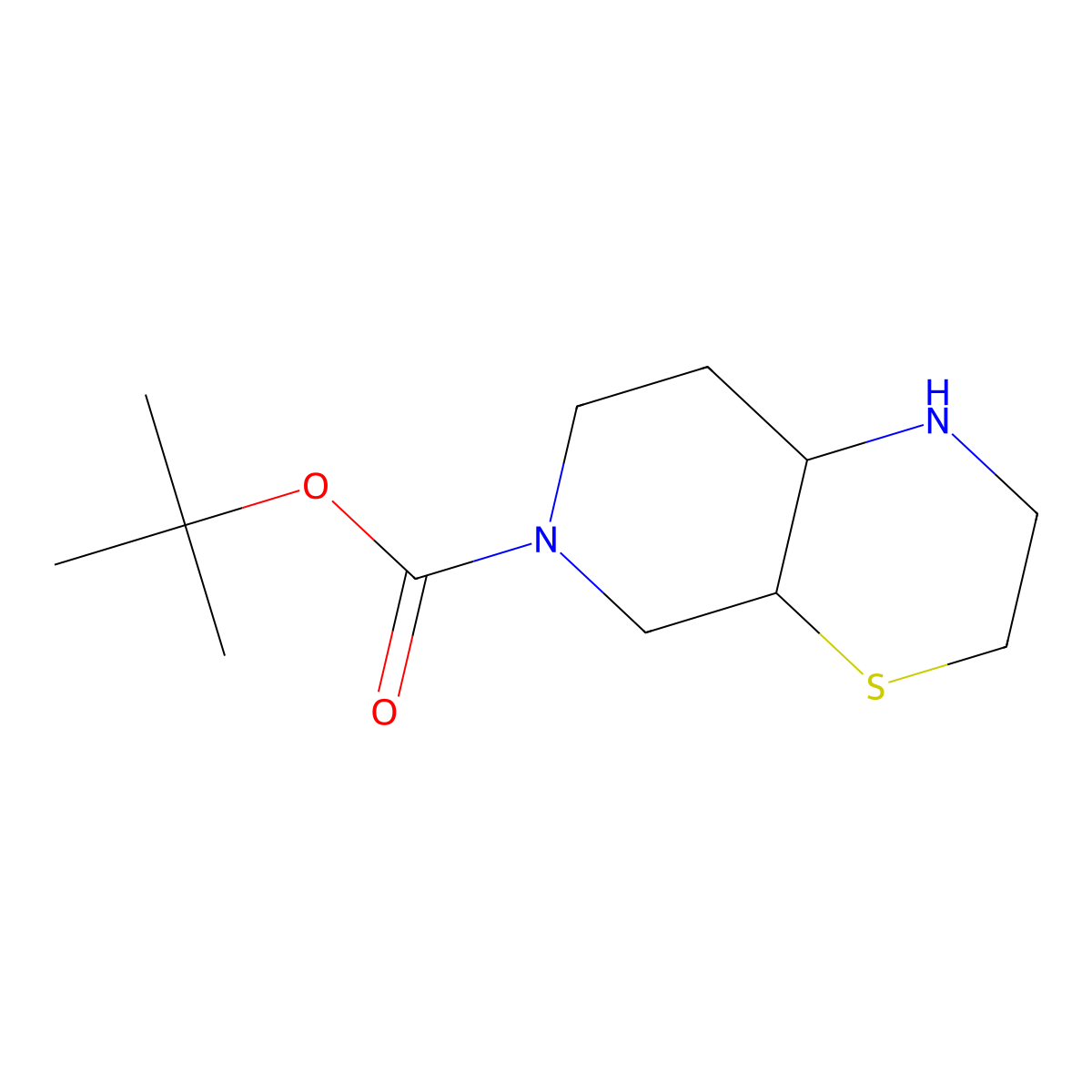 tert-Butyl hexahydro-1H-pyrido[3,4-b][1,4]thiazine-6(7H)-carboxylate molecular structure, CAS 1422343-86-9
