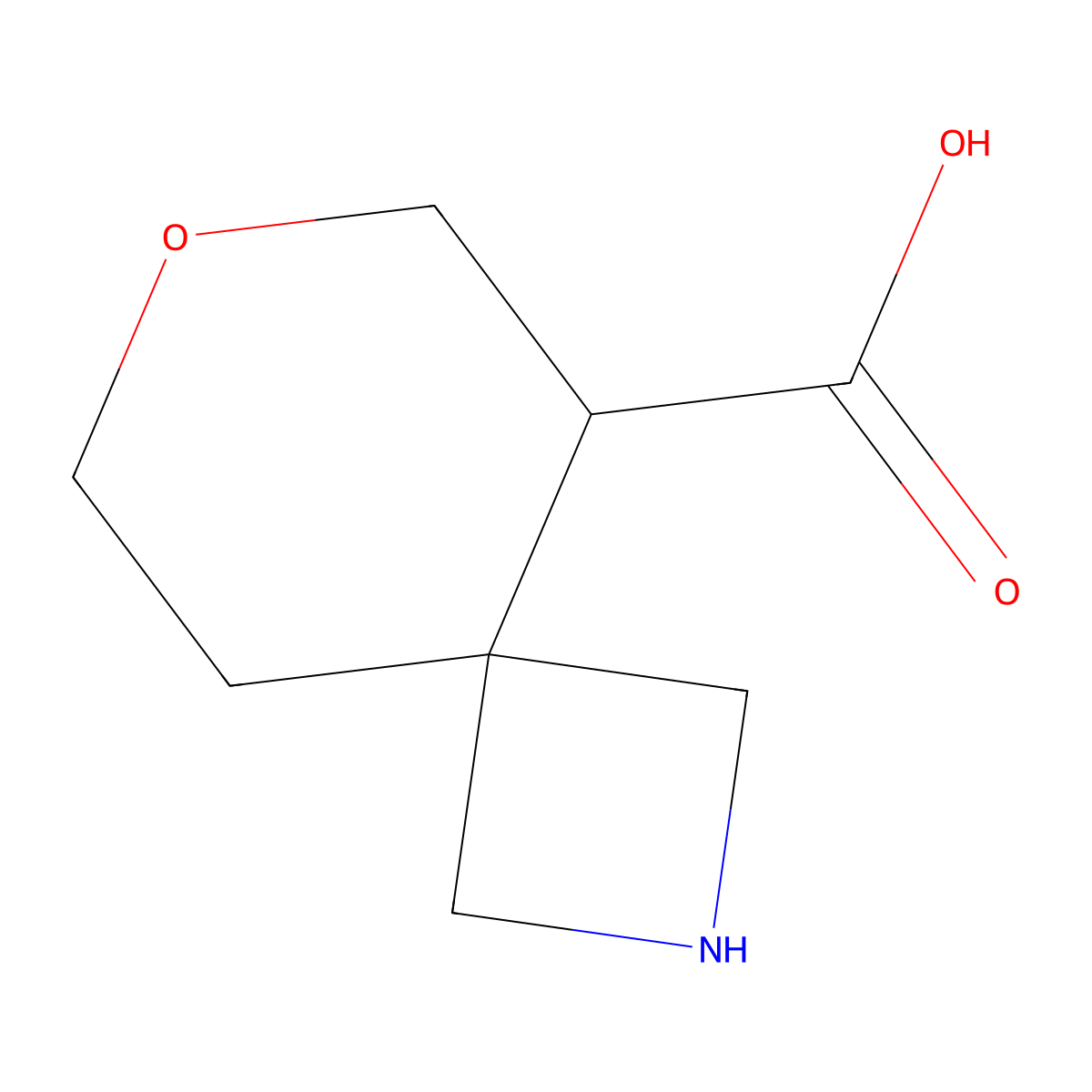 7-Oxa-2-azaspiro[3.5]nonane-5-carboxylic acid molecular structure, CAS 1422344-26-0