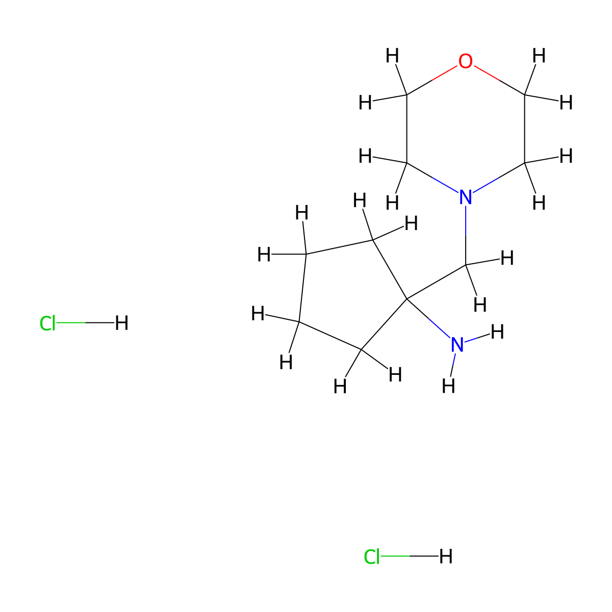 1-(Morpholinomethyl)cyclopentanamine dihydrochloride molecular structure, CAS 1422344-47-5