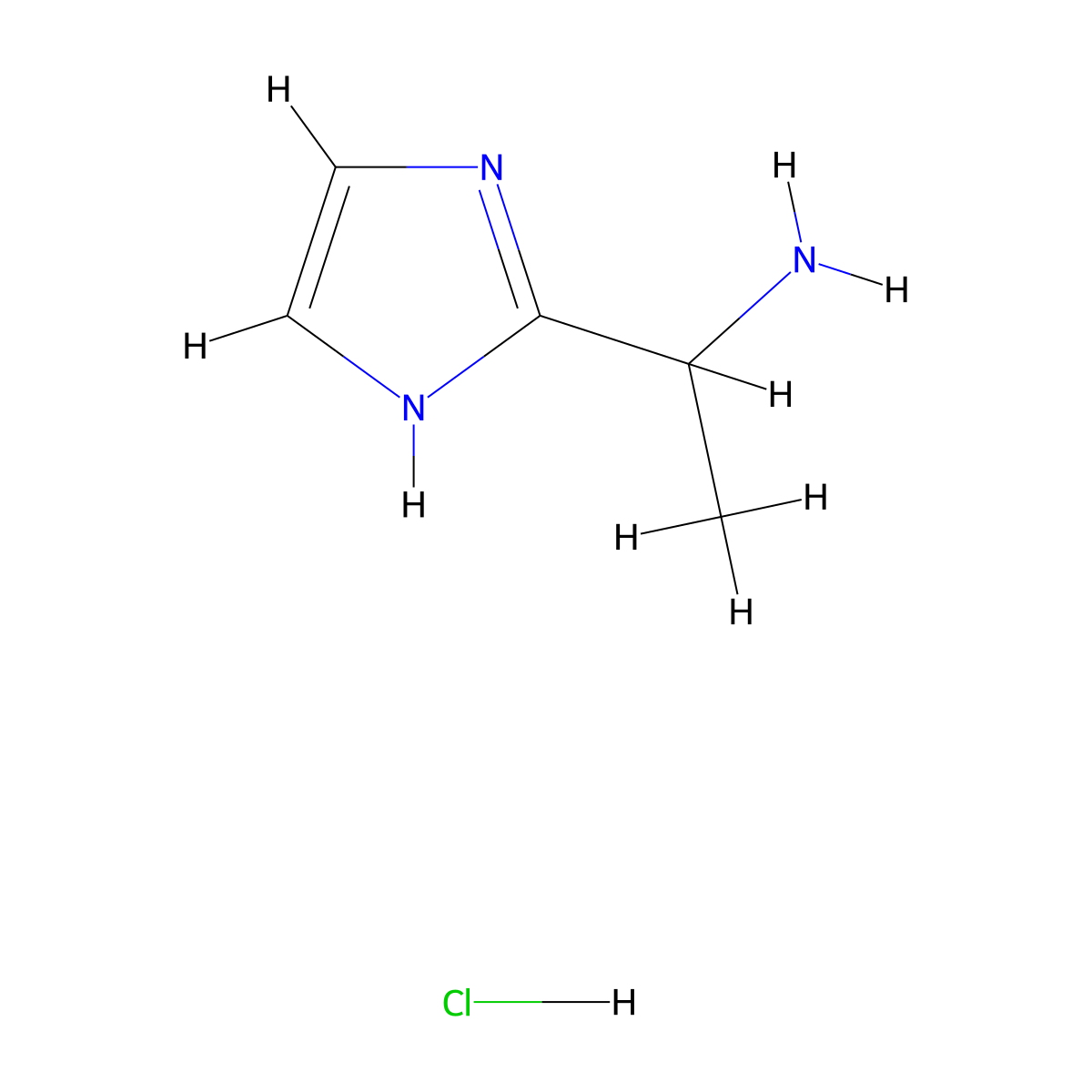 1-(1H-Imidazol-2-yl)ethanamine hydrochloride molecular structure, CAS 1422344-48-6