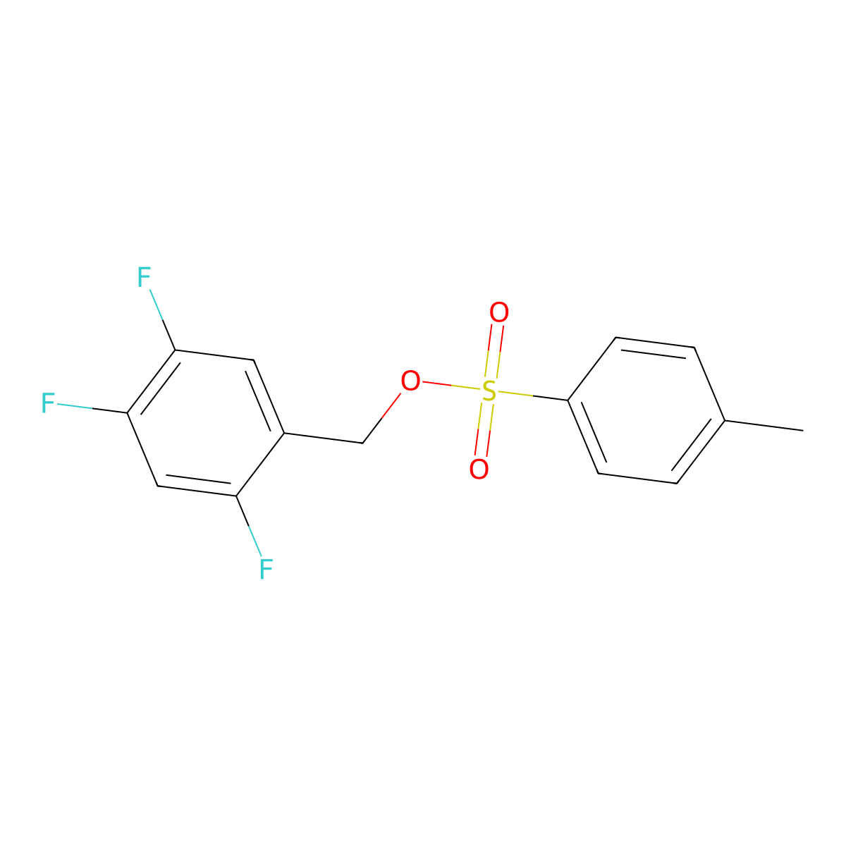 (2,4,5-Trifluorophenyl)methyl 4-methylbenzene-1-sulfonate molecular structure, CAS 1422357-22-9