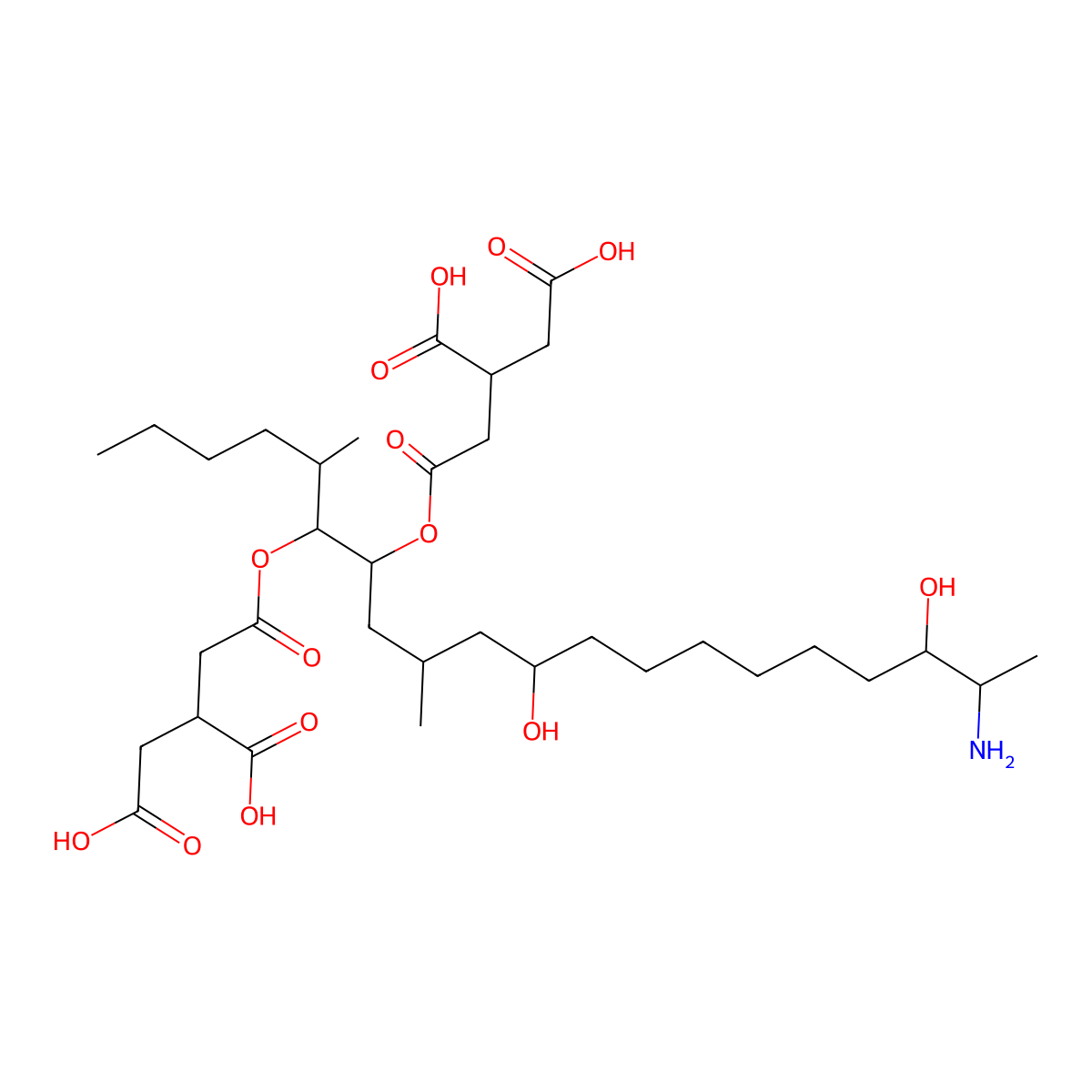 Fumonisin B3 molecular structure, CAS 1422359-85-0