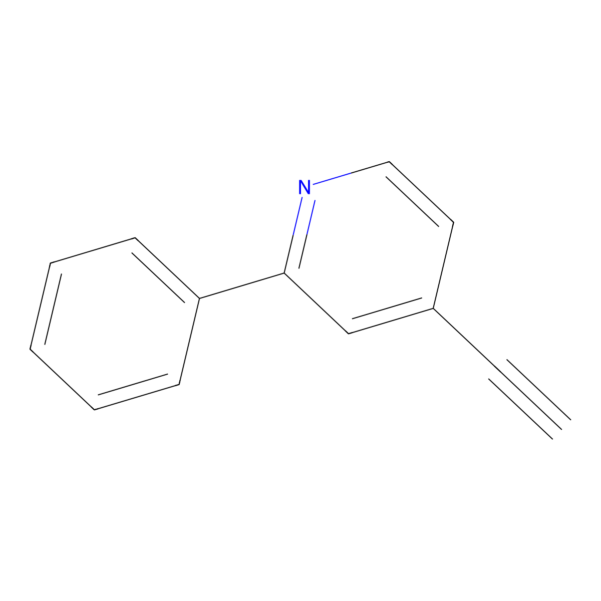 4-Ethynyl-2-phenylpyridine molecular structure, CAS 1422374-72-8