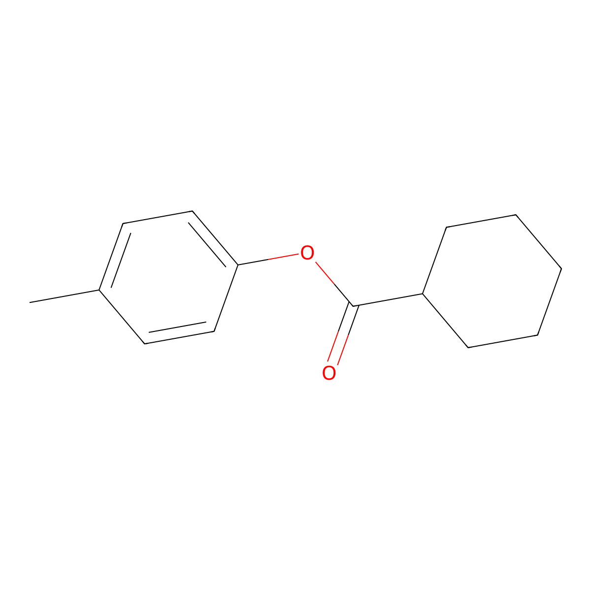 4-Methylphenyl cyclohexanecarboxylate molecular structure, CAS 14224-22-7
