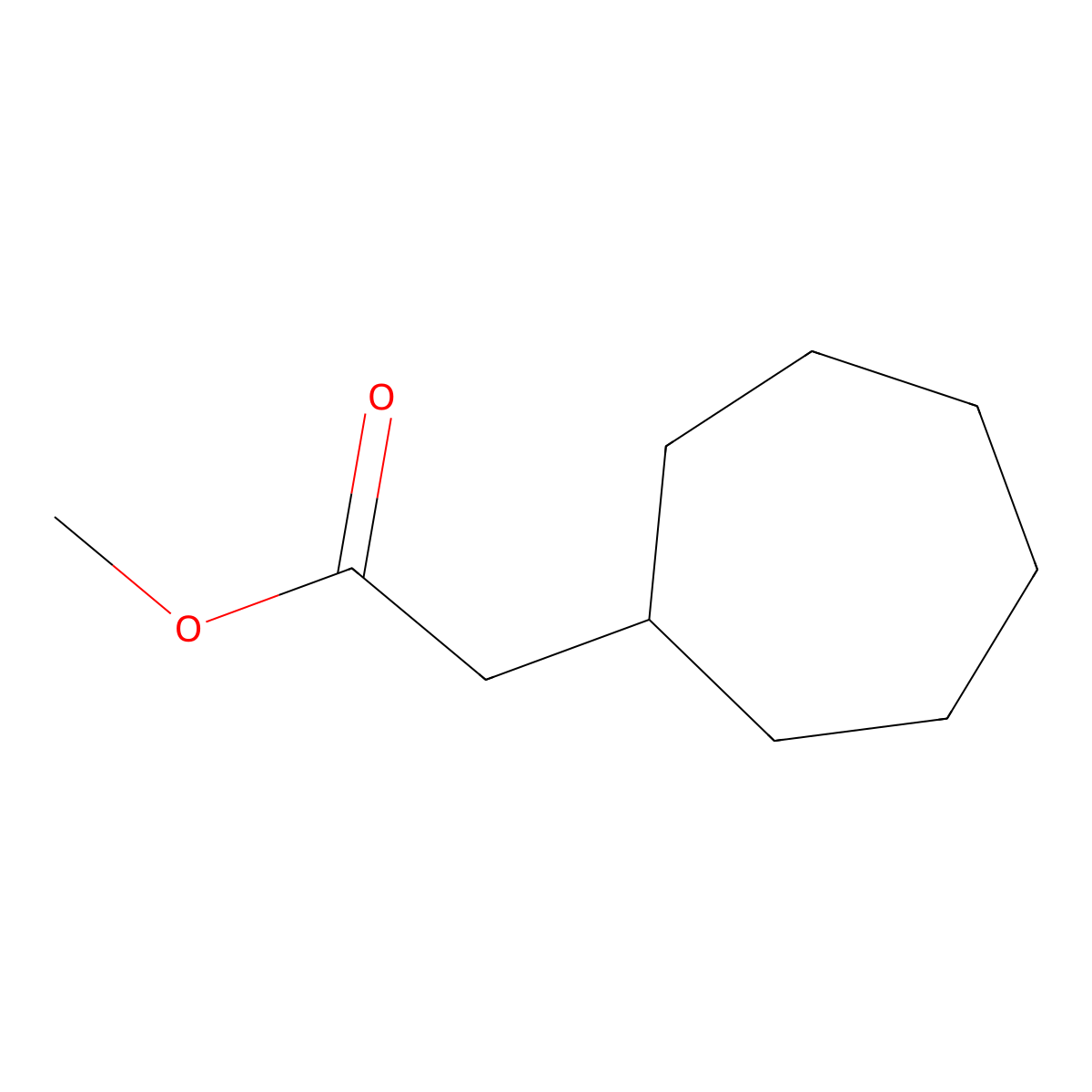 Methyl 2-cycloheptylacetate molecular structure, CAS 14224-70-5