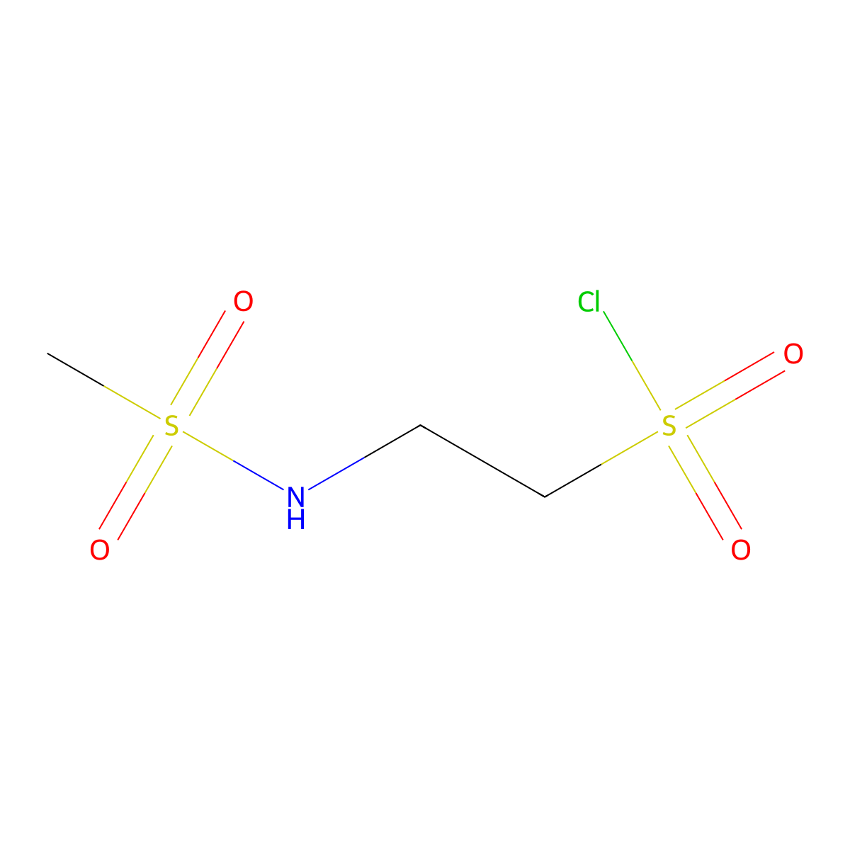 2-(Methanesulfonamido)ethanesulfonyl chloride molecular structure, CAS 1422428-84-9